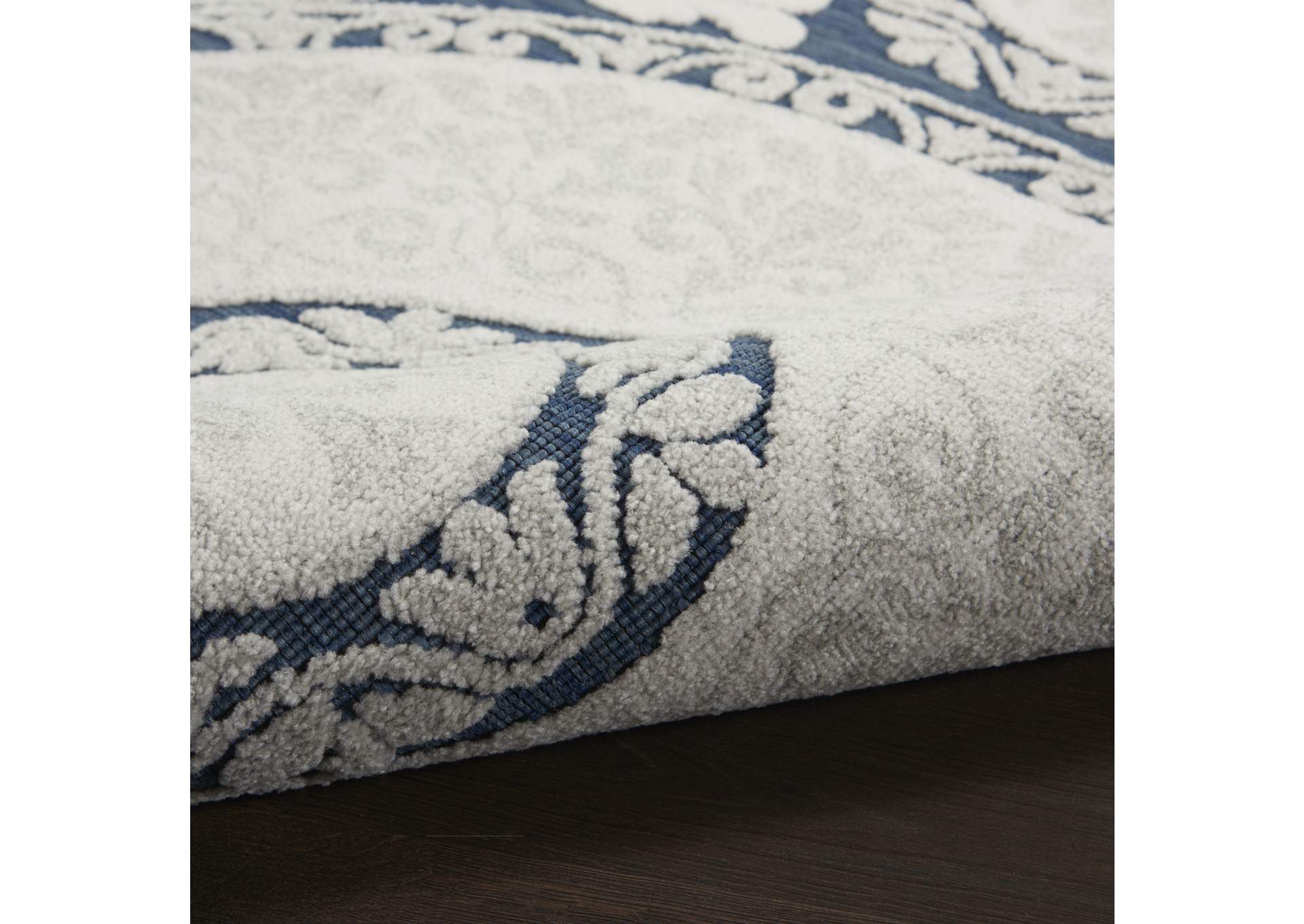 Nourison Key Largo 8' Runner Blue Area Rug,Nourison
