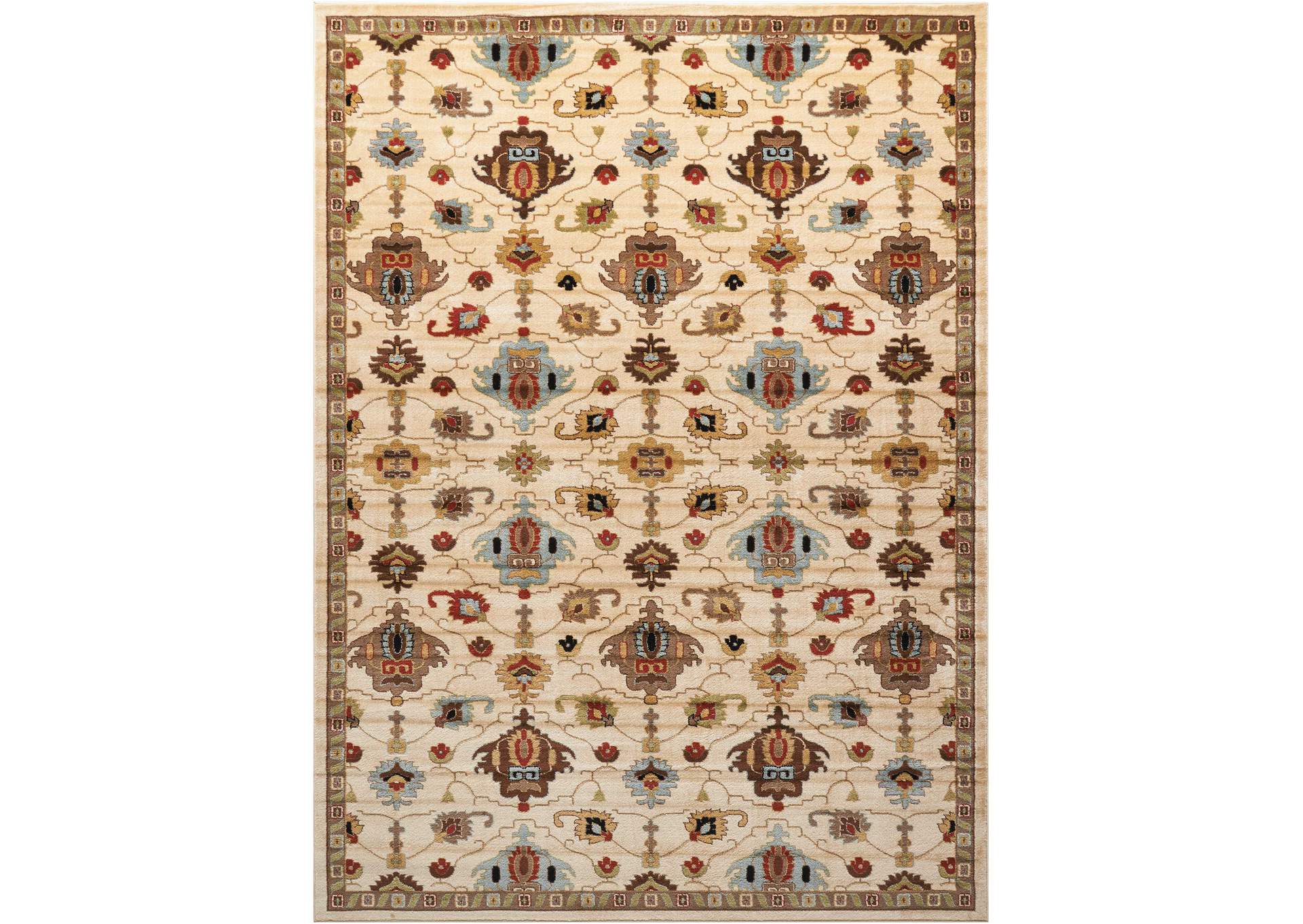 Nourison Delano DEL02 White Multicolor 6'x9' Area Rug,Nourison