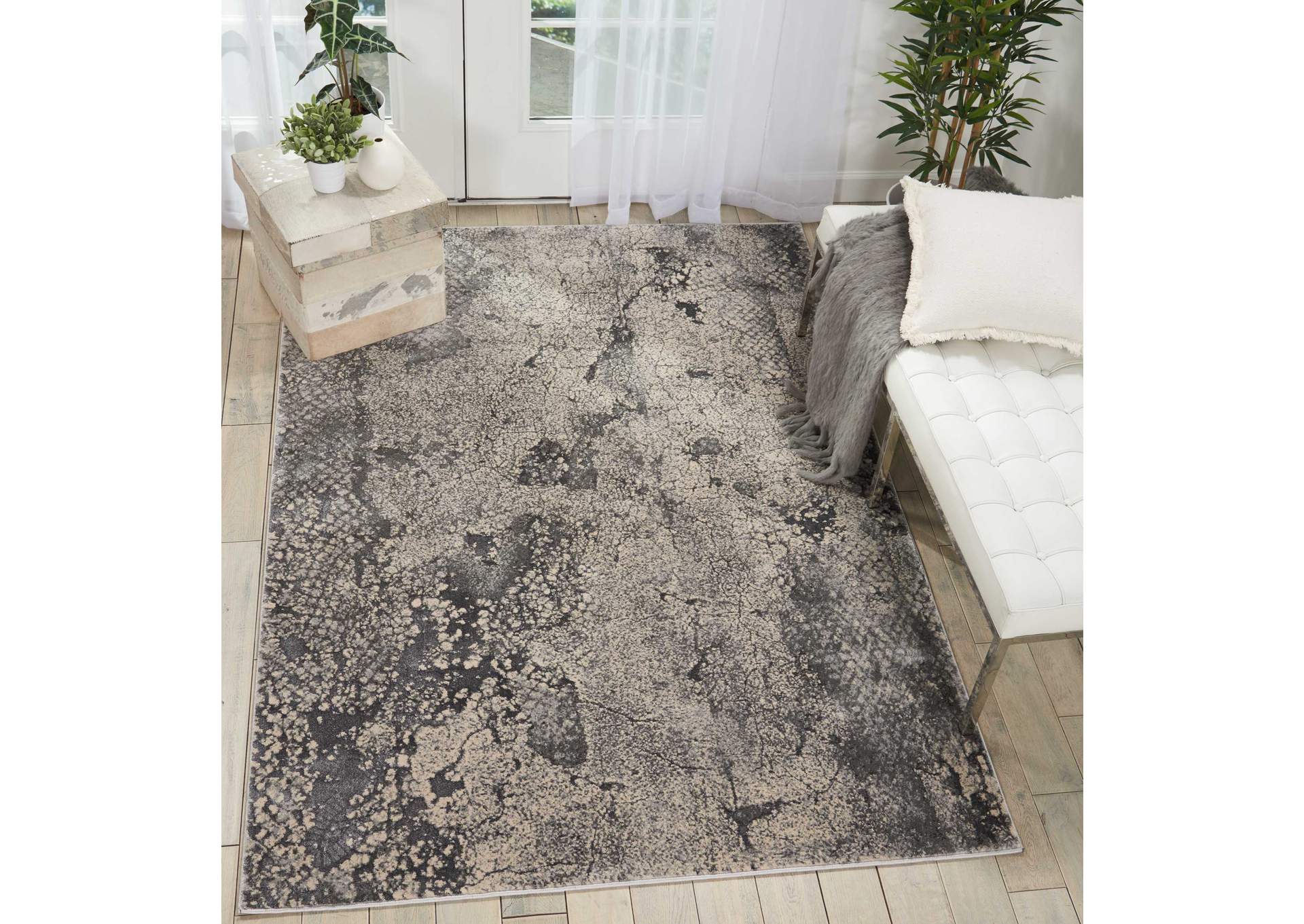 kathy ireland Home Heritage KI352 Grey 5'x7' Area Rug,Nourison