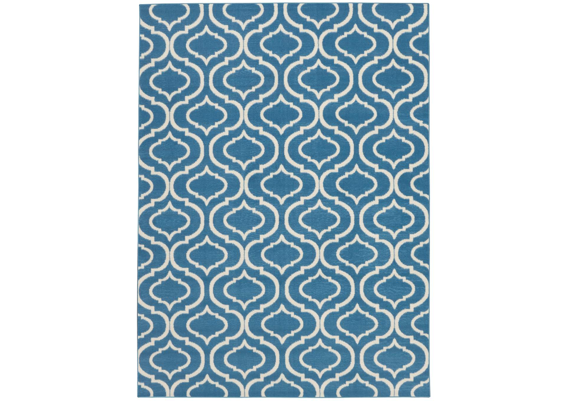 Nourison Jubilant JUB19 Blue 6'x9' Moroccan Area Rug,Nourison