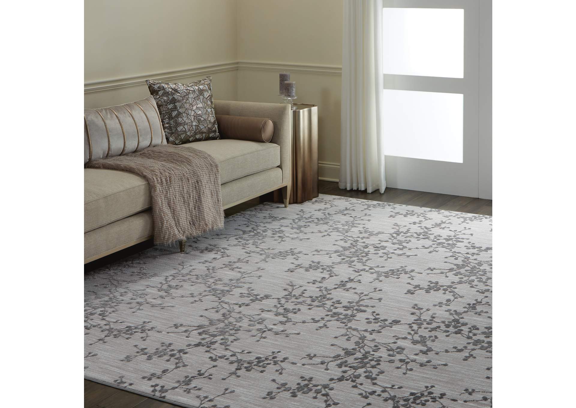 Nourison Urban Chic URC02 Grey 9'x12' Oversized Rug,Nourison