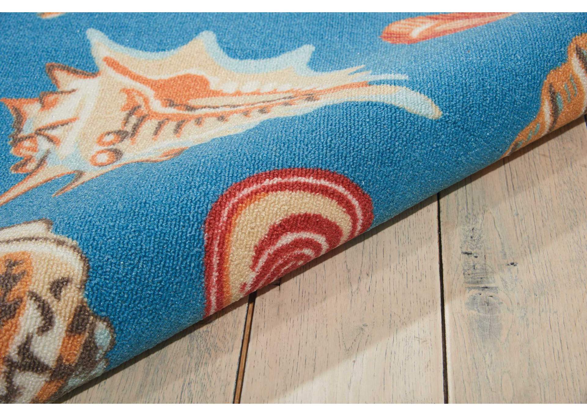 Waverly Sun N Shade SND22 Blue 10'x14' Rug,Nourison