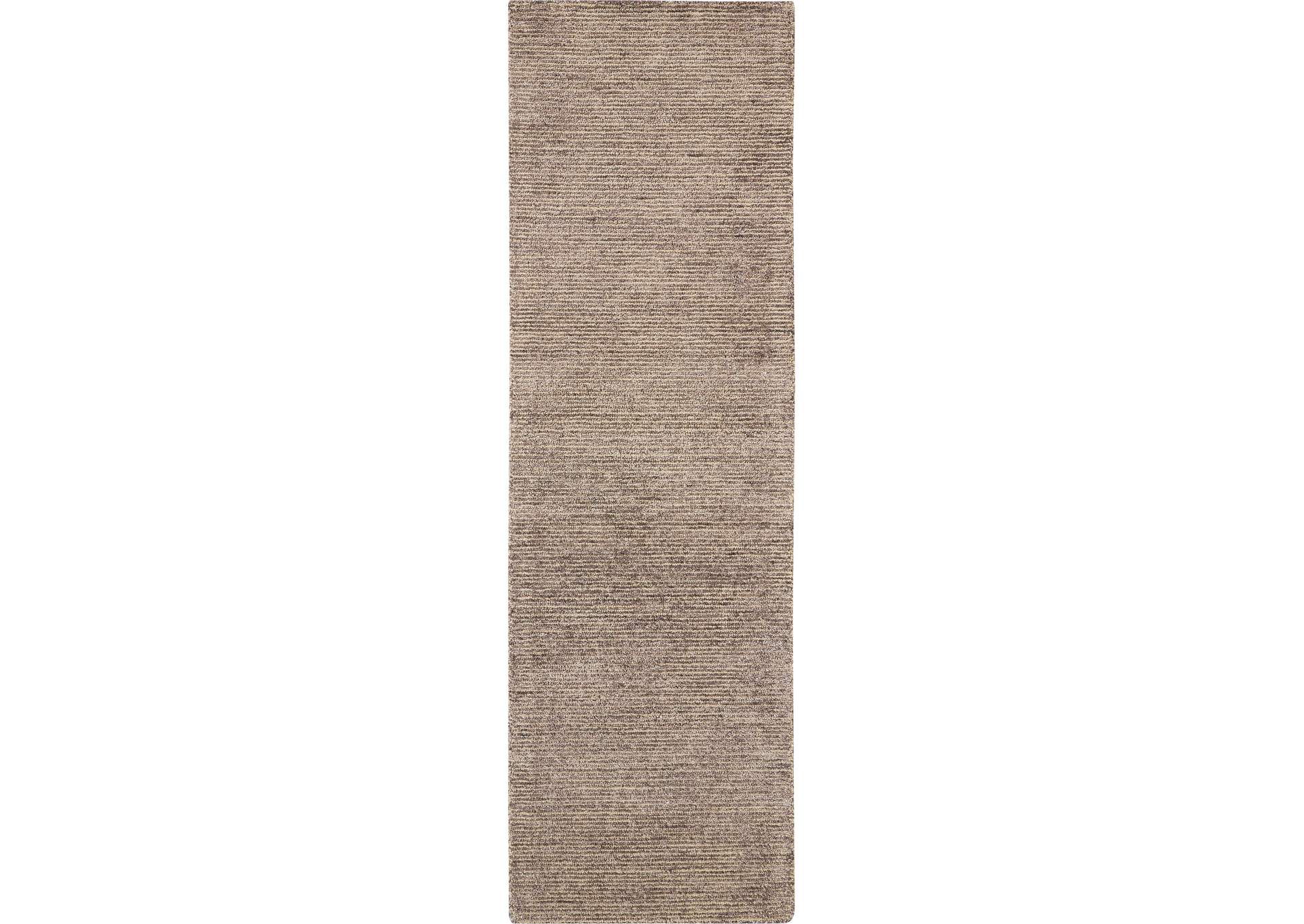 Nourison Weston WES01 Grey 8' Runner Textured Hallway Rug,Nourison