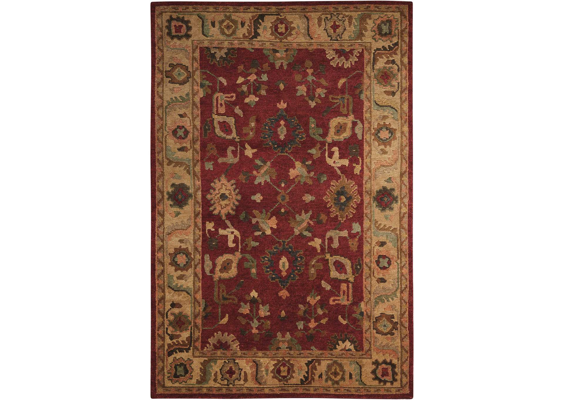 Nourison Tahoe TA08 Red 4'x6' Area Rug,Nourison
