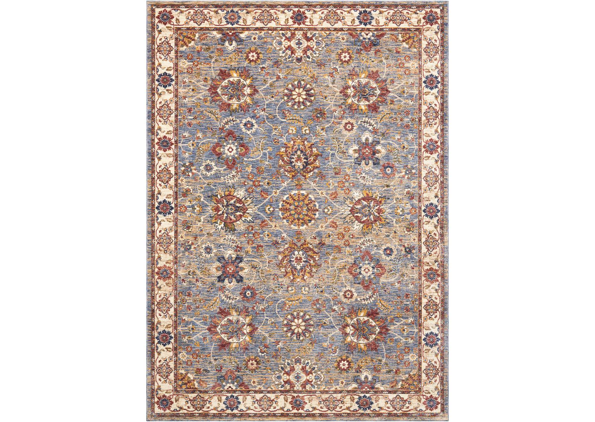 Nourison Lagos LAG04 Light Blue Multicolor 5'x8' Area Rug,Nourison
