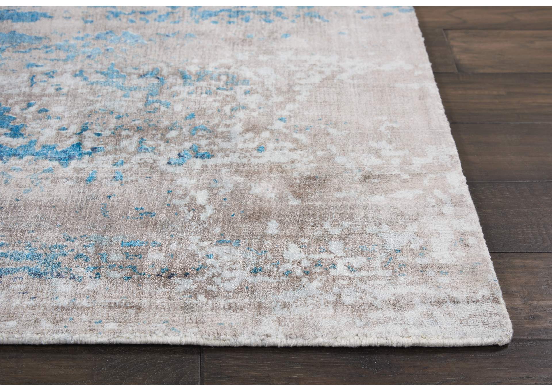 kathy ireland Home Safari Dreams KI374 Blue 8'x11' Oversized Rug,Nourison