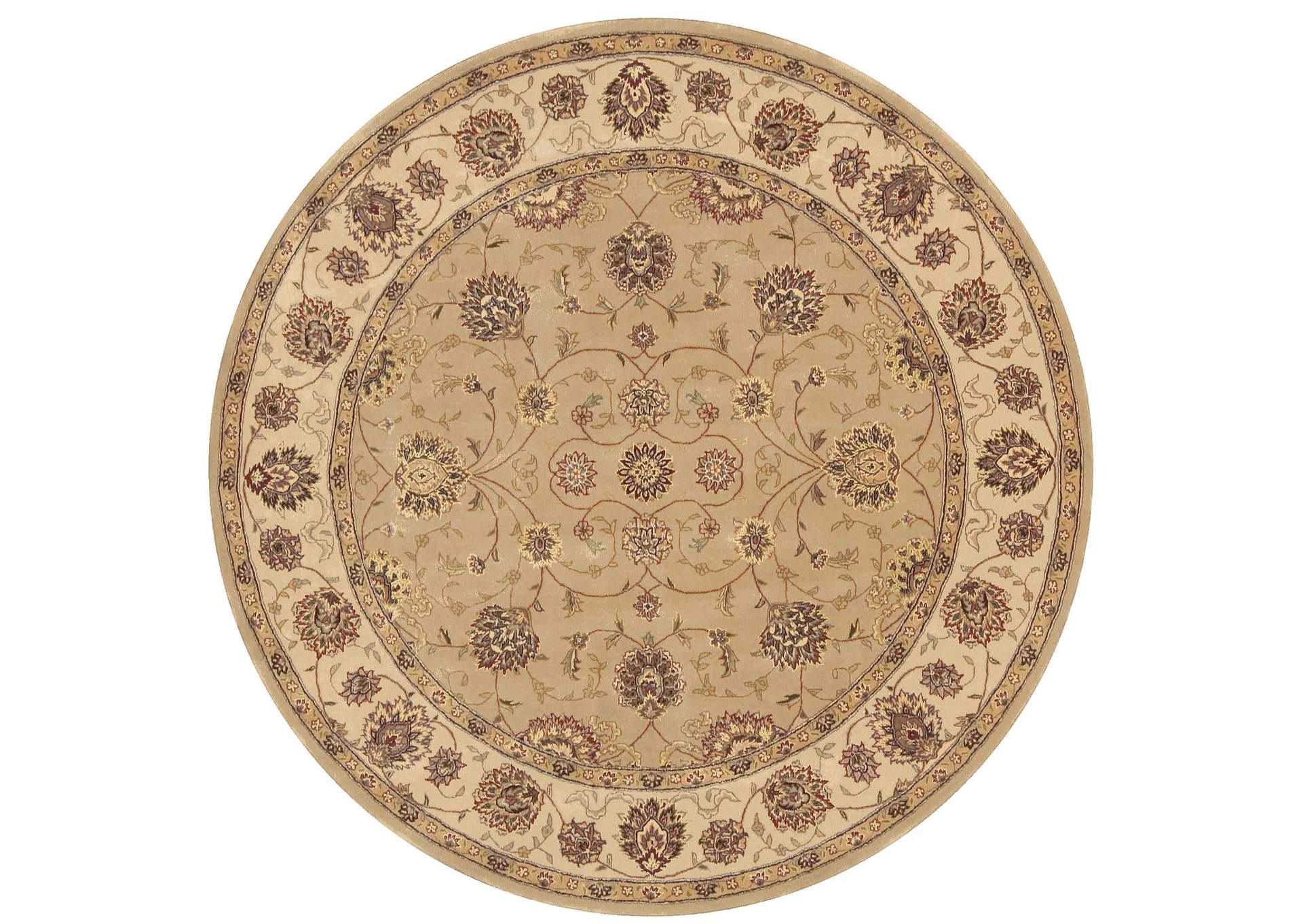 Nourison 2000 2071 Camel 6' Round Area Rug,Nourison