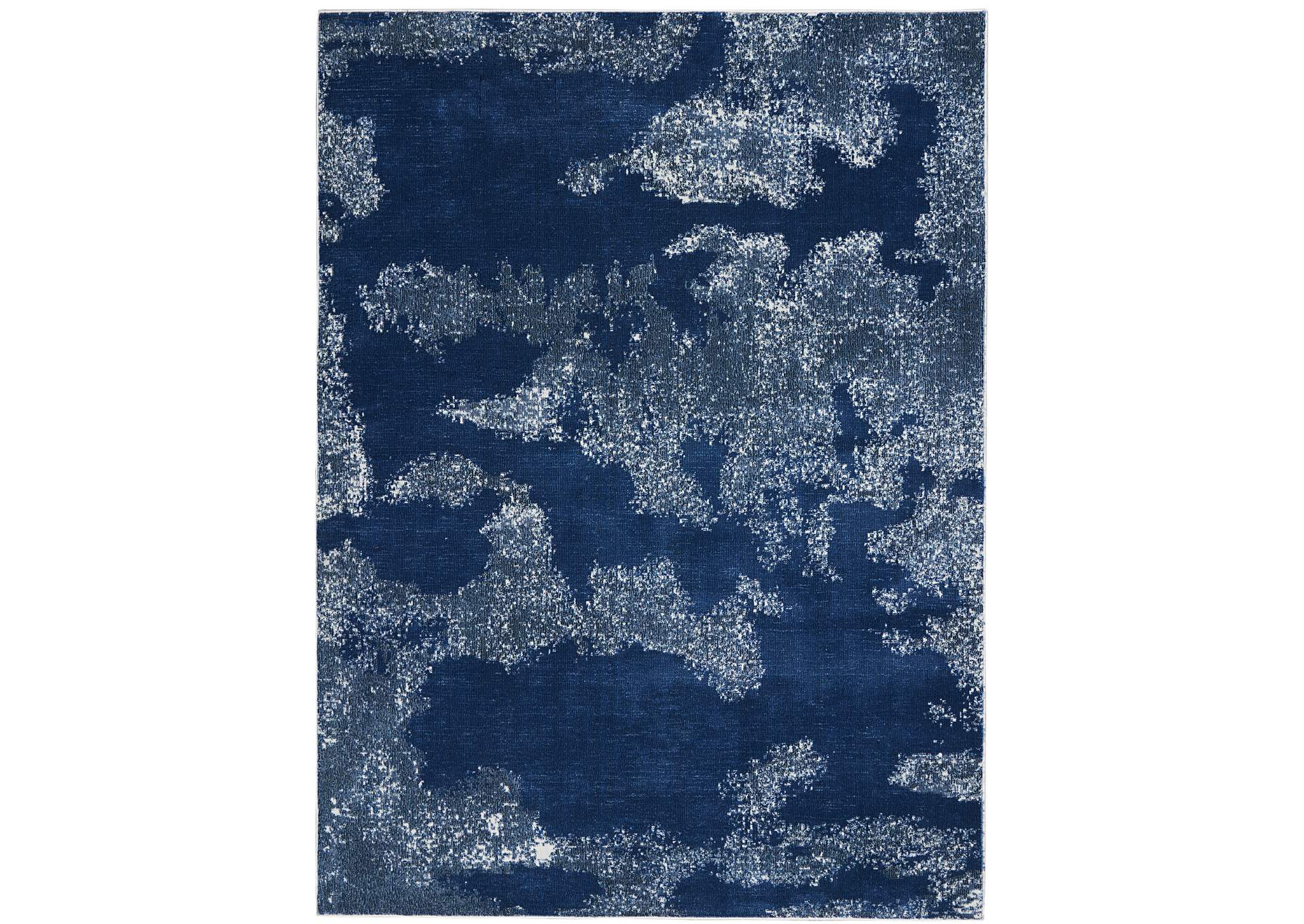 Nourison Etchings 4' x 6' Blue Abstract Area Rug,Nourison