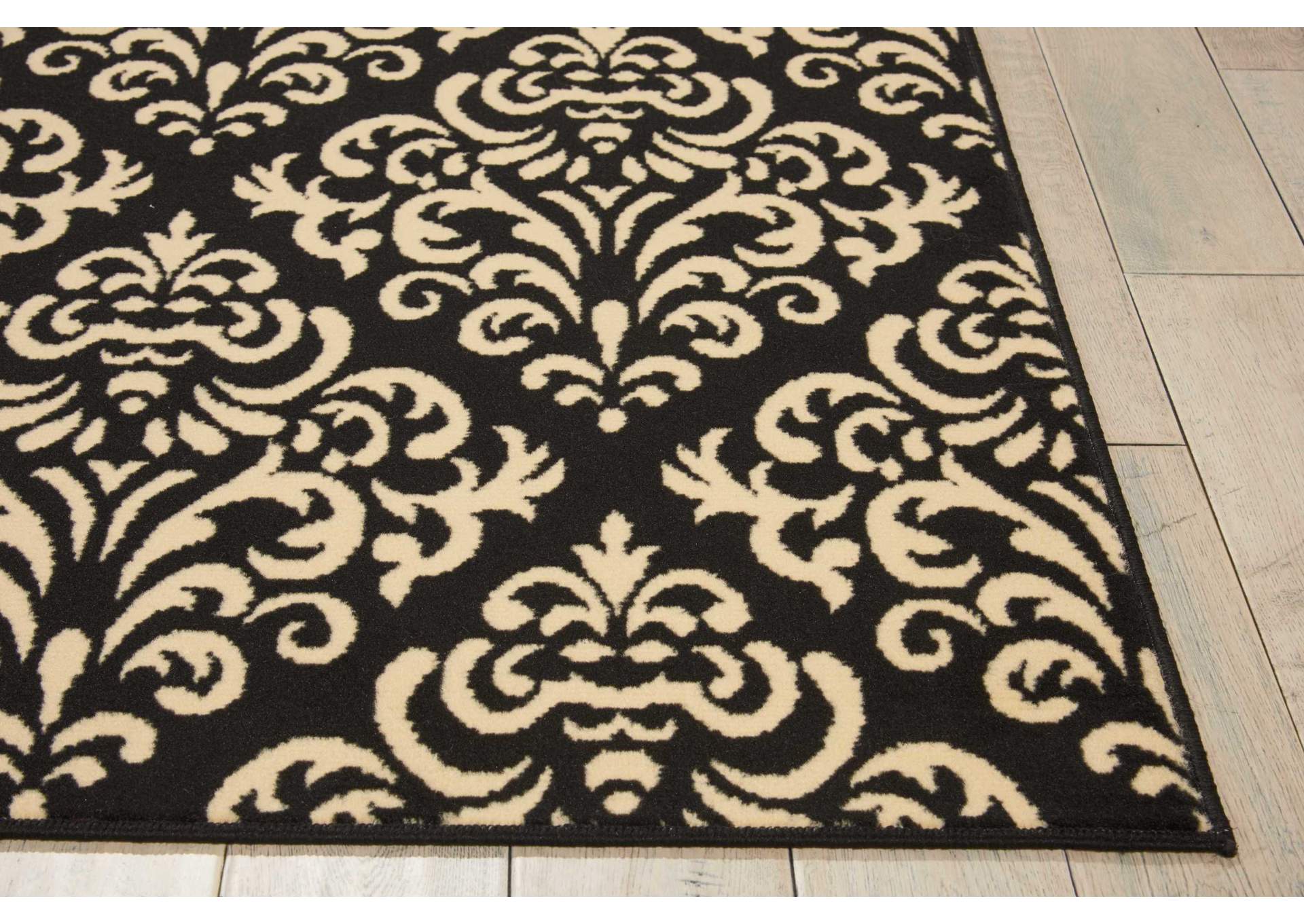 Nourison Grafix GRF06 Black 5'x7' Area Rug,Nourison