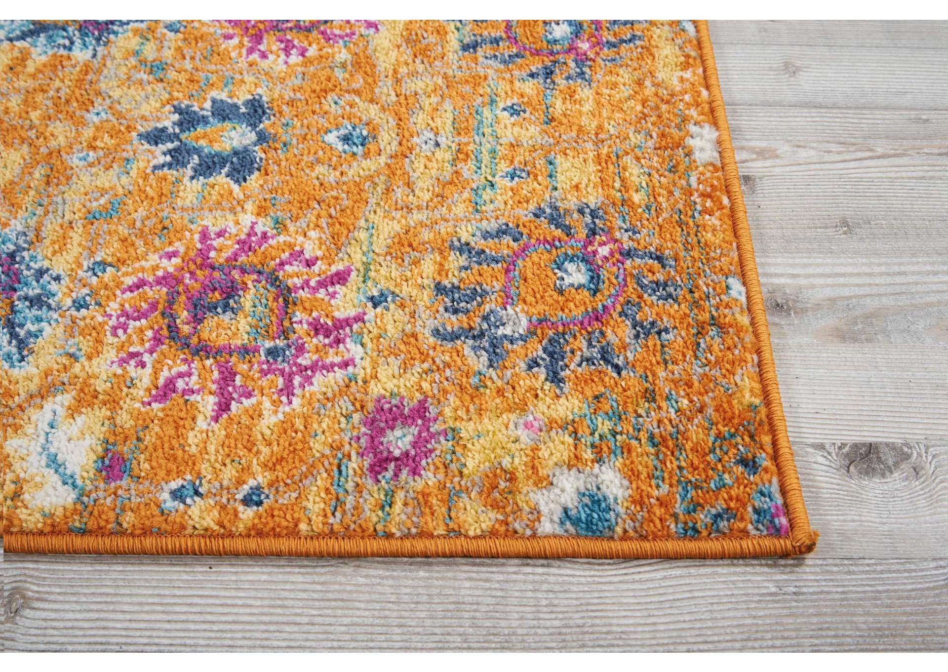Nourison Passion PSN01 Orange 6' Runner Hallway Rug,Nourison