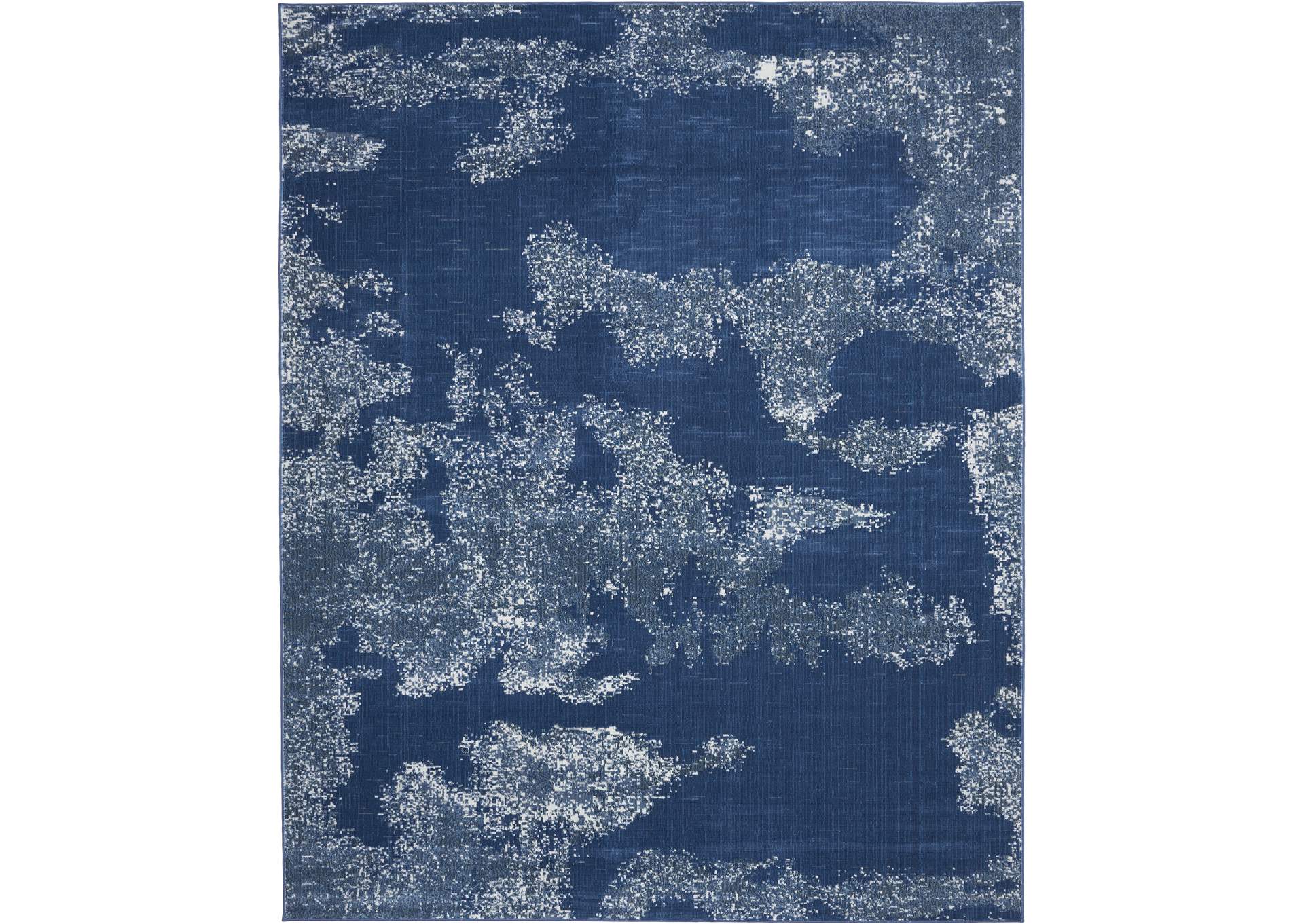 Nourison Etchings 8' x 10' Blue Abstract Area Rug,Nourison