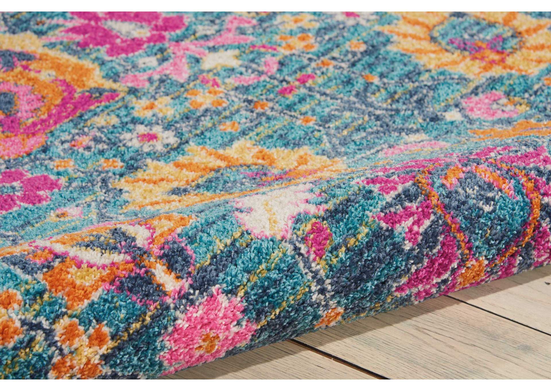 Nourison Passion PSN01 Blue Multicolor 7'x10' Large Rug,Nourison