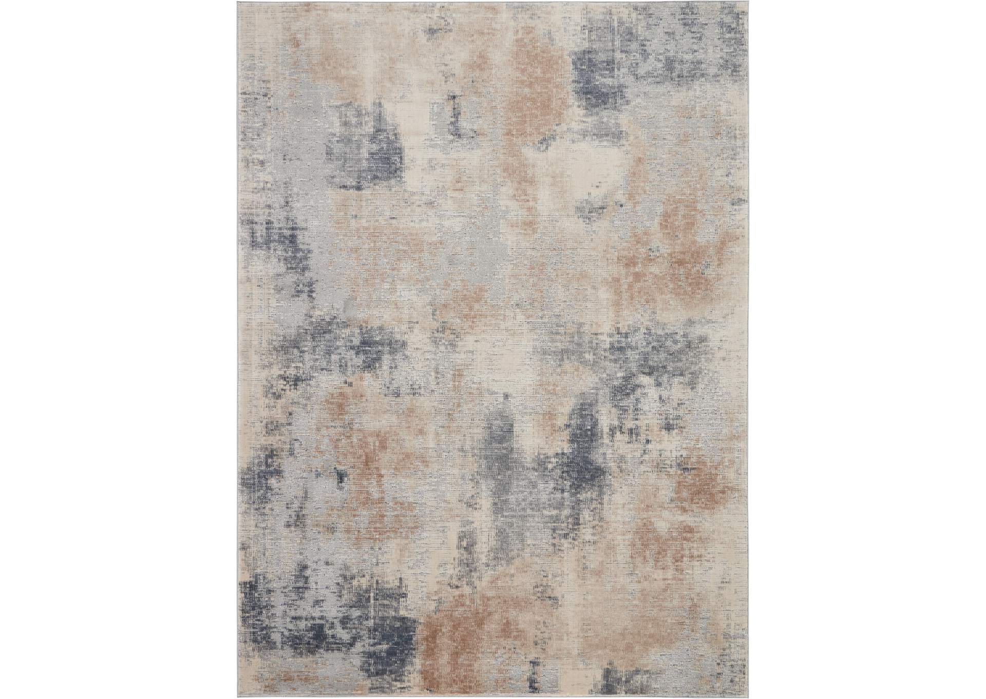 Nourison Rustic Textures RUS02 Beige and Grey 9'x13' Oversized Rug,Nourison