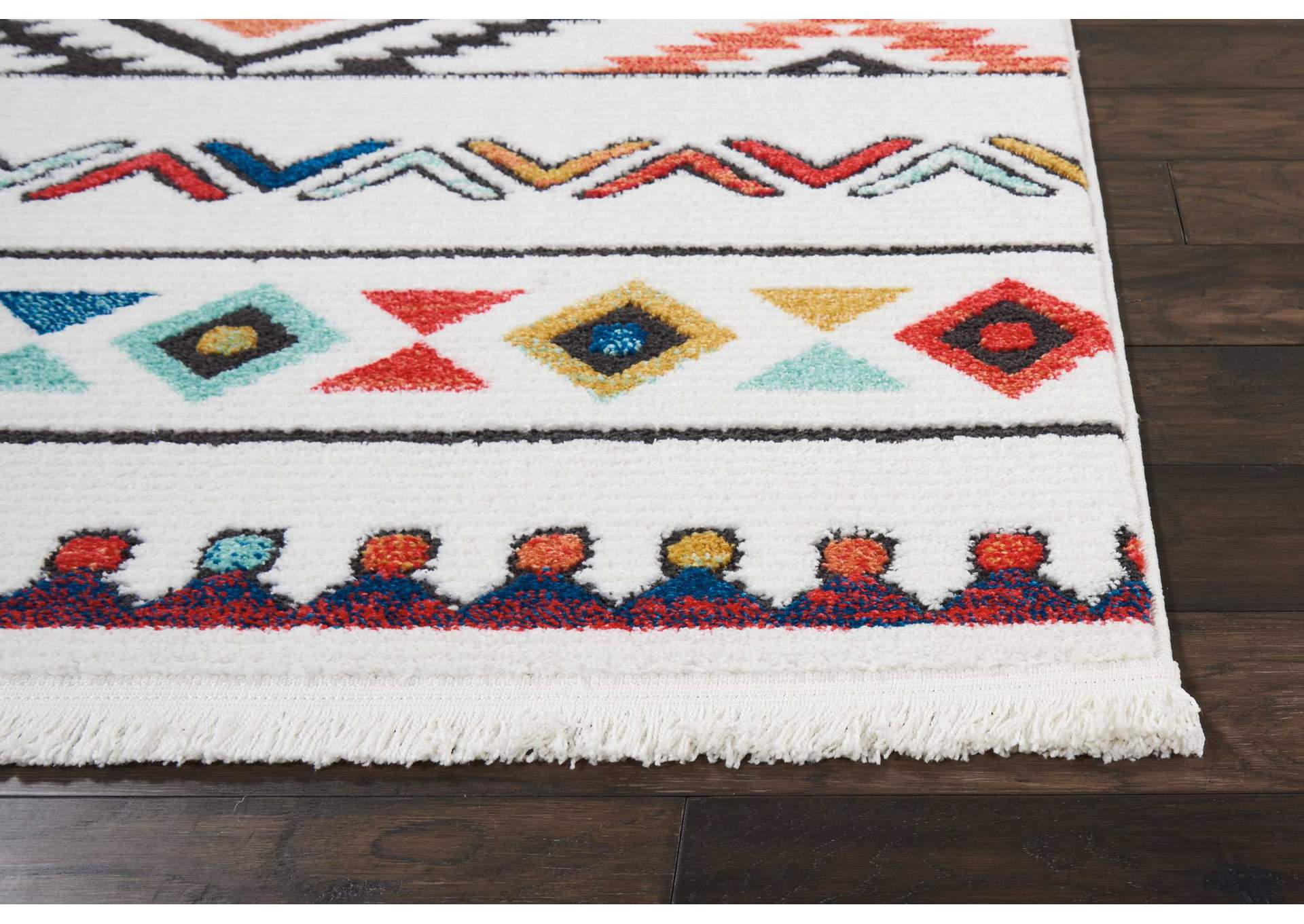 Nourison South Western NAV06 White Multicolor 9'x13' Oversized Rug,Nourison