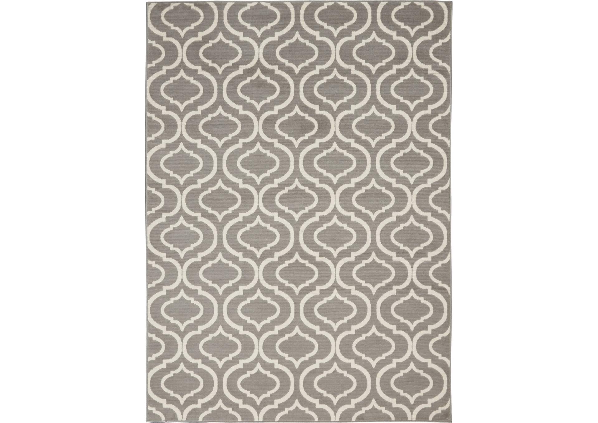 Nourison Jubilant JUB19 Grey 4'x6' Moroccan Area Rug,Nourison