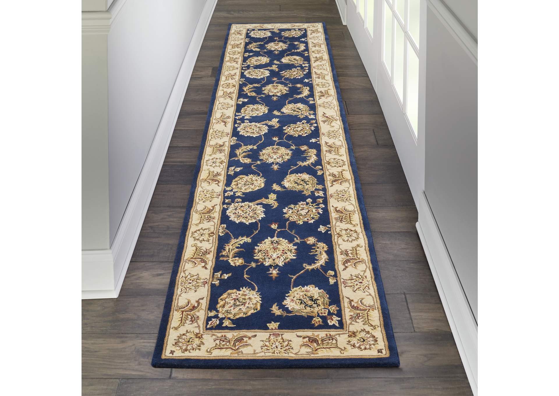 Nourison 2000 8' Runner Navy Area Rug,Nourison