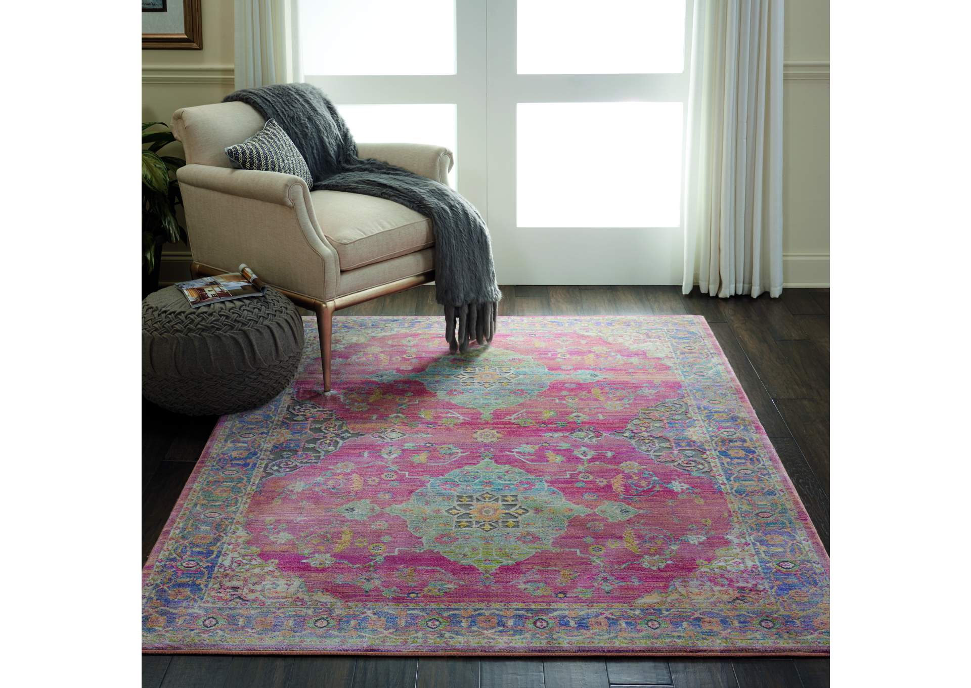 Nourison Ankara Global ANR01 Multicolor 4'x6' Persian Area Rug,Nourison