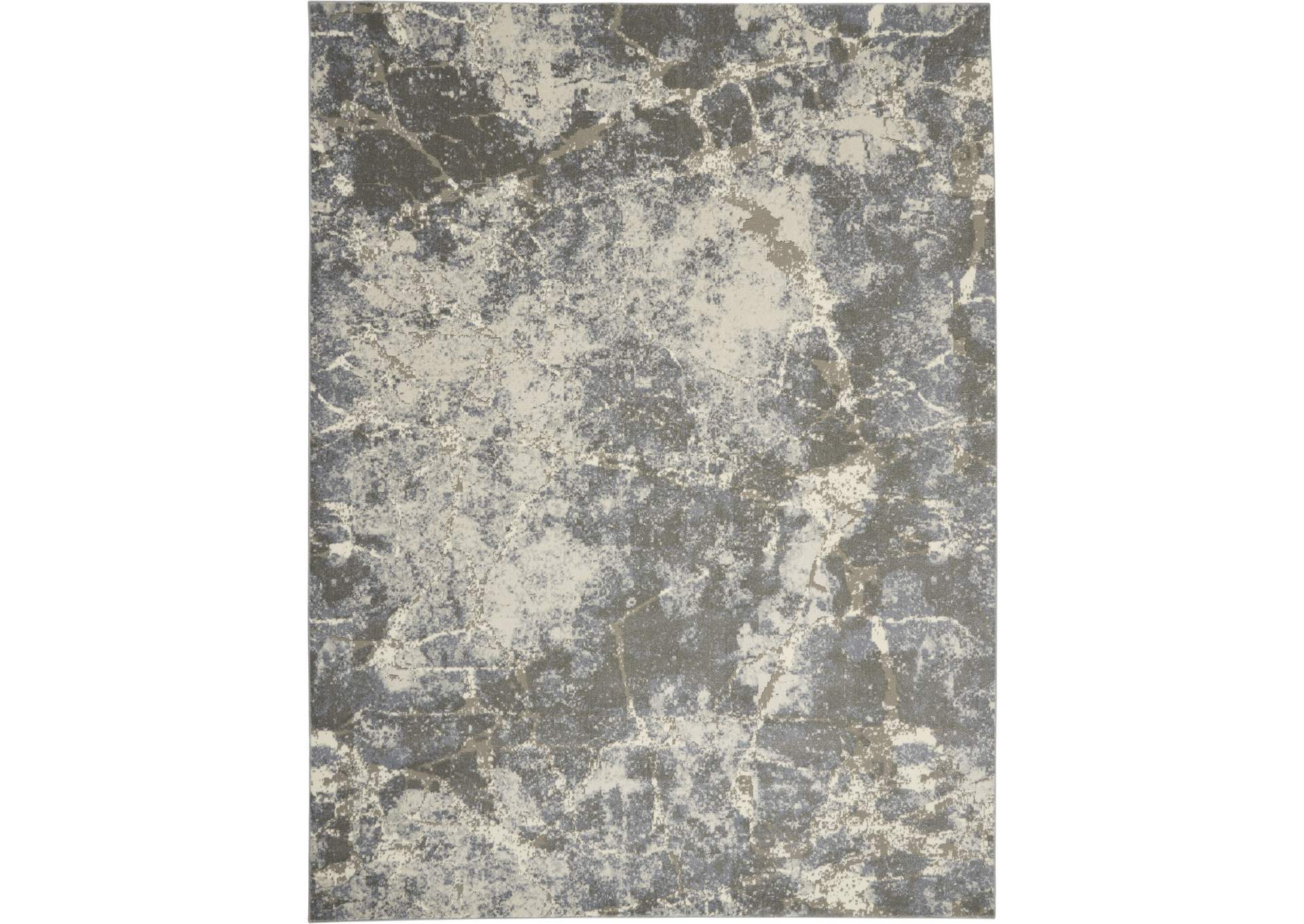 kathy ireland Home Sahara KI394 Grey and White 9'x13' Oversized Rug,Nourison