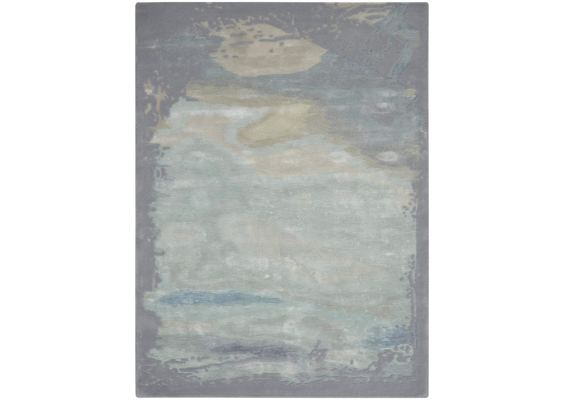 Nourison Prismatic 6'x8' Seafoam Silver Area Rug,Nourison