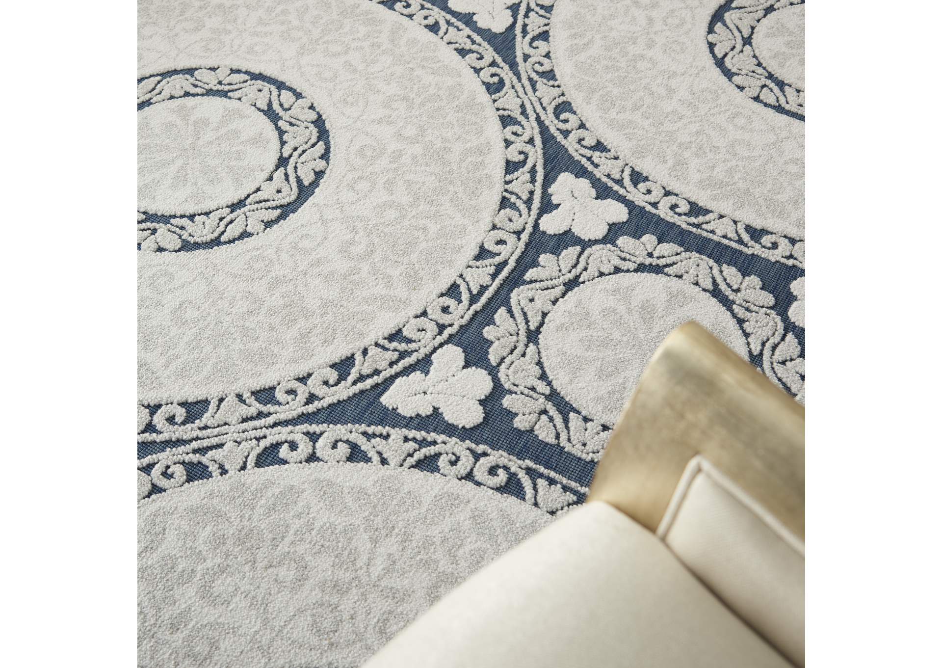 Nourison Key Largo 4'x6' Blue Area Rug,Nourison
