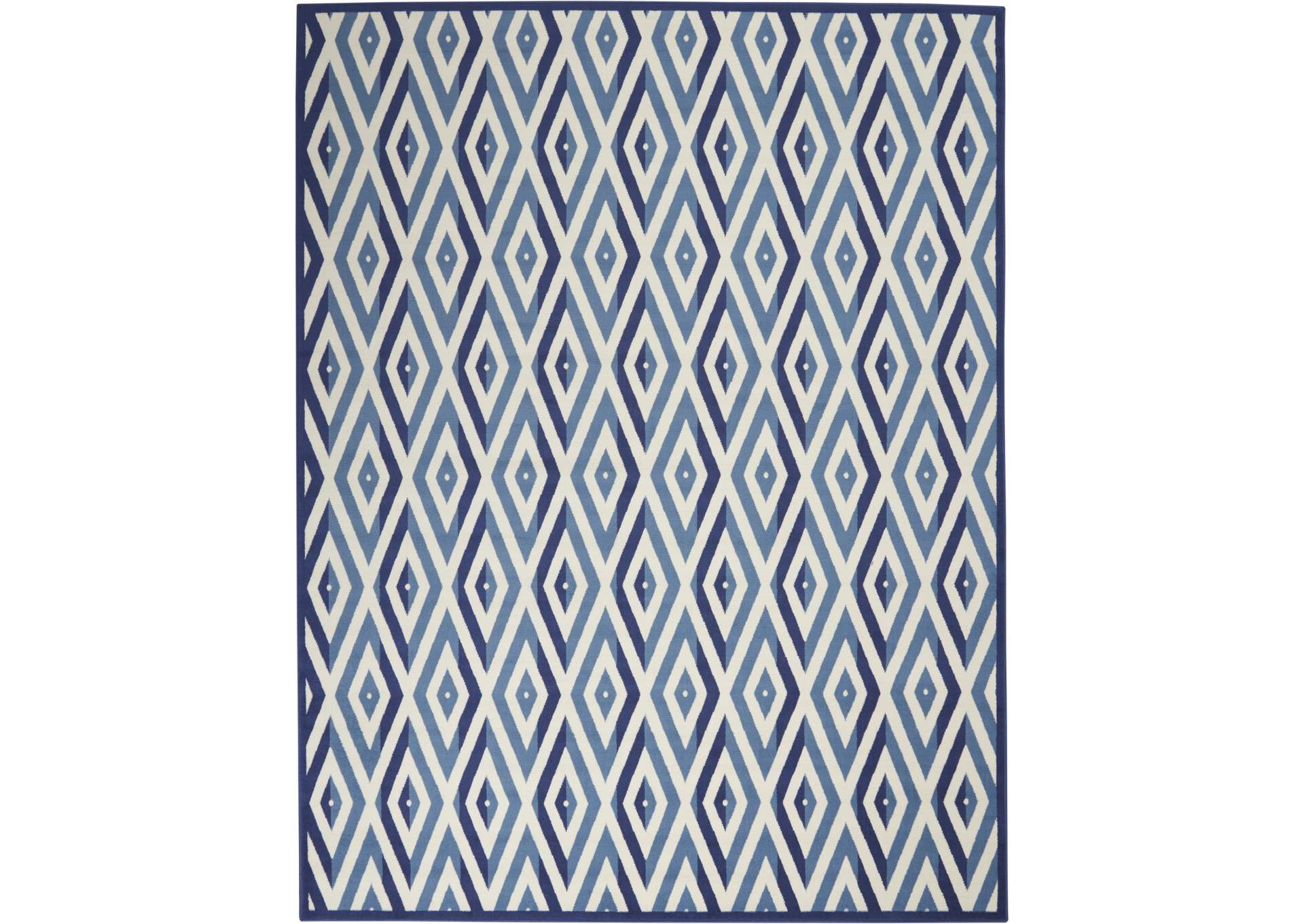 Nourison Grafix GRF18 Blue and White 8'x10' Large Rug,Nourison
