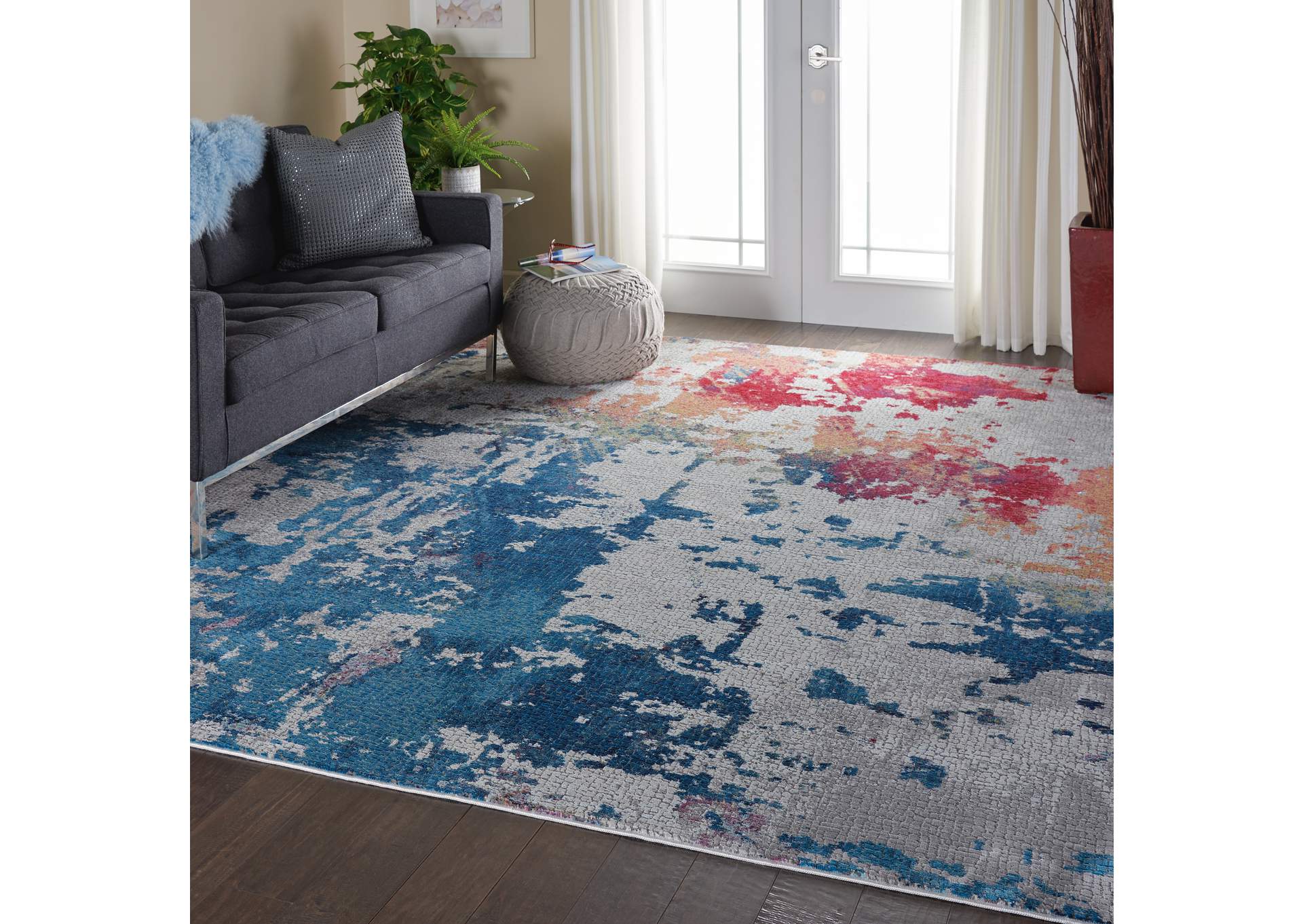 Nourison Ankara Global ANR10 Multicolor 9'x12' Oversized Textured Rug,Nourison