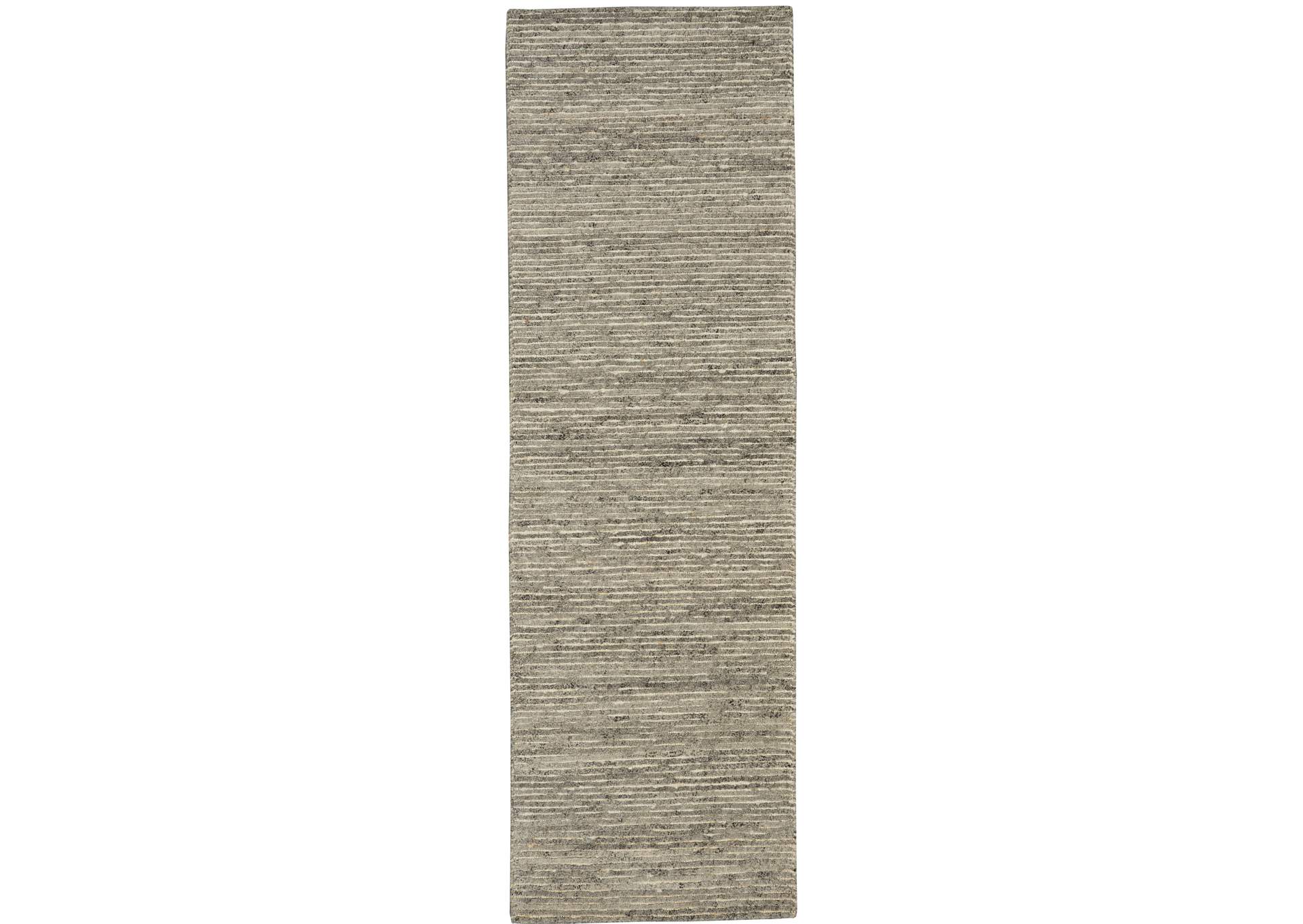 Calvin Klein Kathmandu 8' Runner Grey All - Natural Fibers Area Rug,Nourison