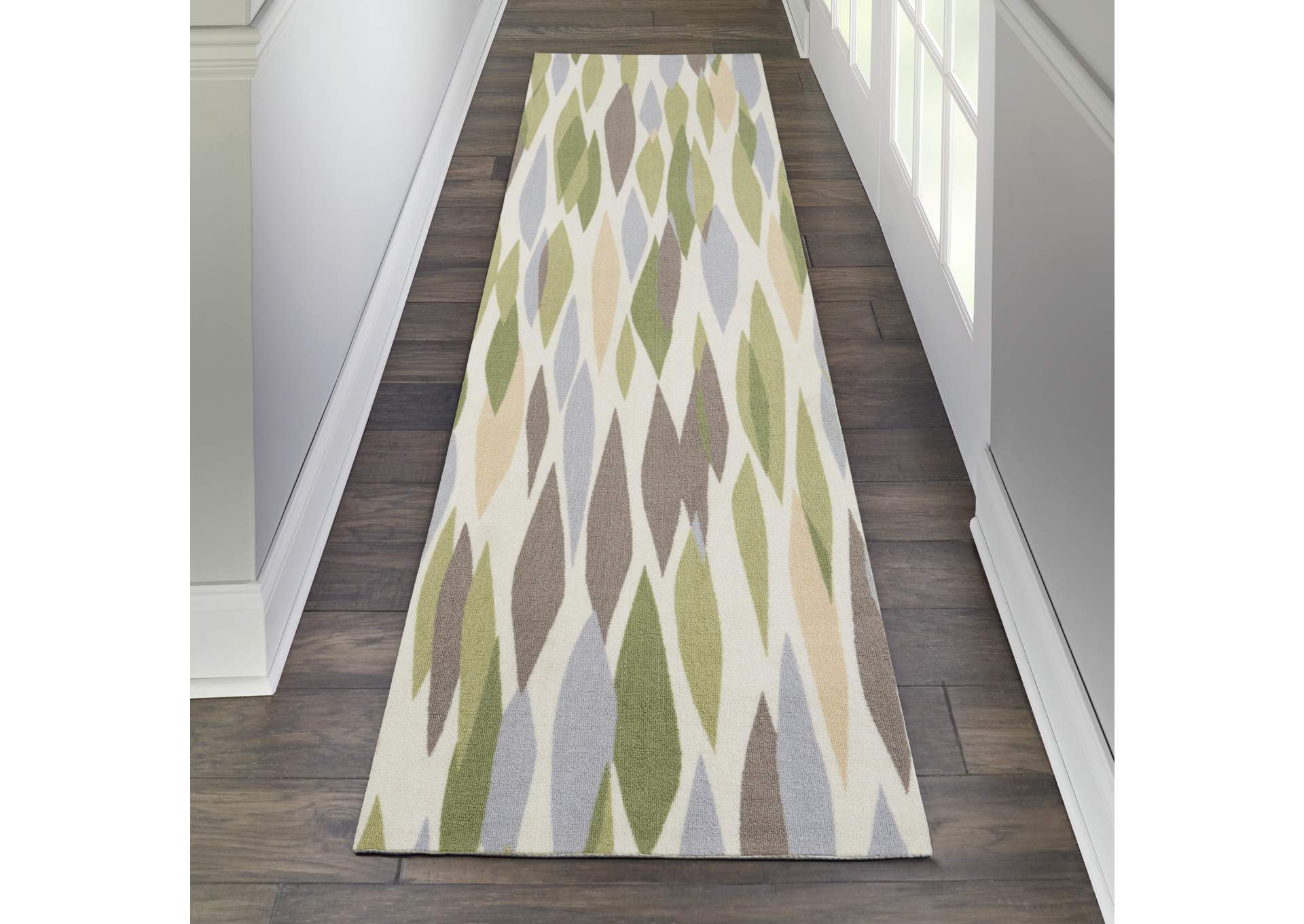 Nourison Sun N Shade SND01 Purple 8' Runner Hallway Rug,Nourison
