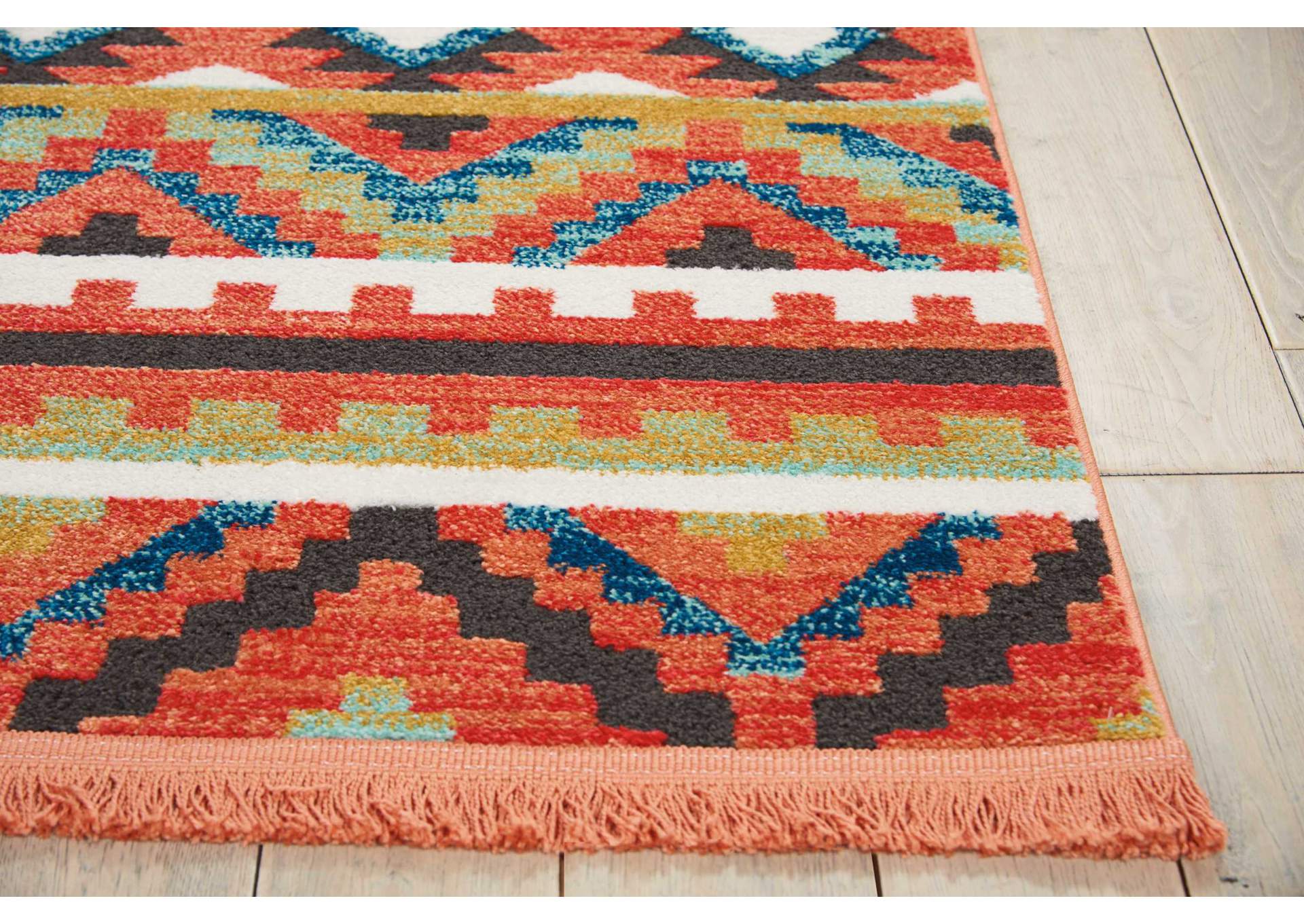 Nourison South Western NAV04 Orange Multicolor 4'x6' Area Rug,Nourison