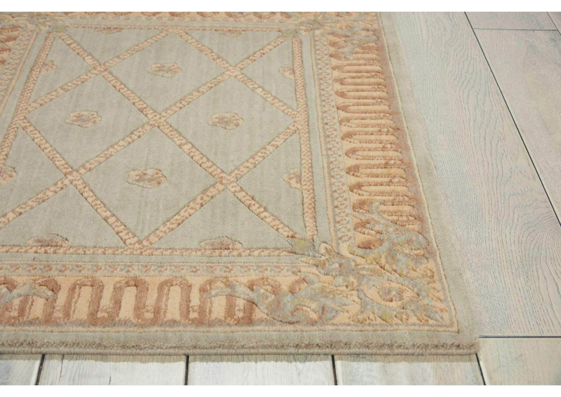 Nourison Ashton House AS03 Blue 8' Runner Hallway Rug,Nourison