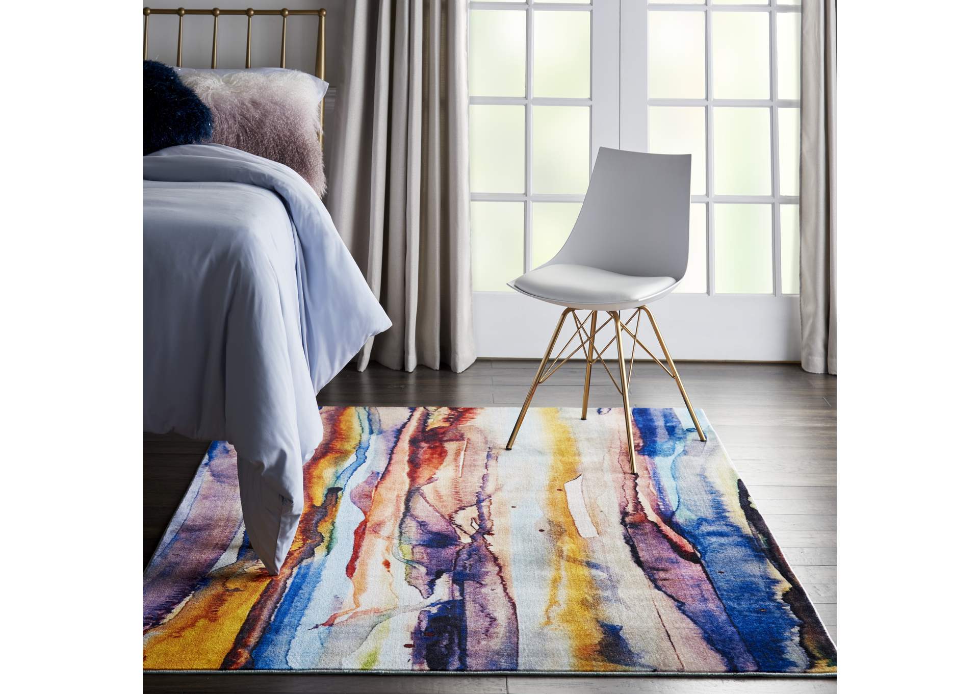 Nourison Le Reve LER01 Multicolor 4'x6' PhotoReal Area Rug,Nourison