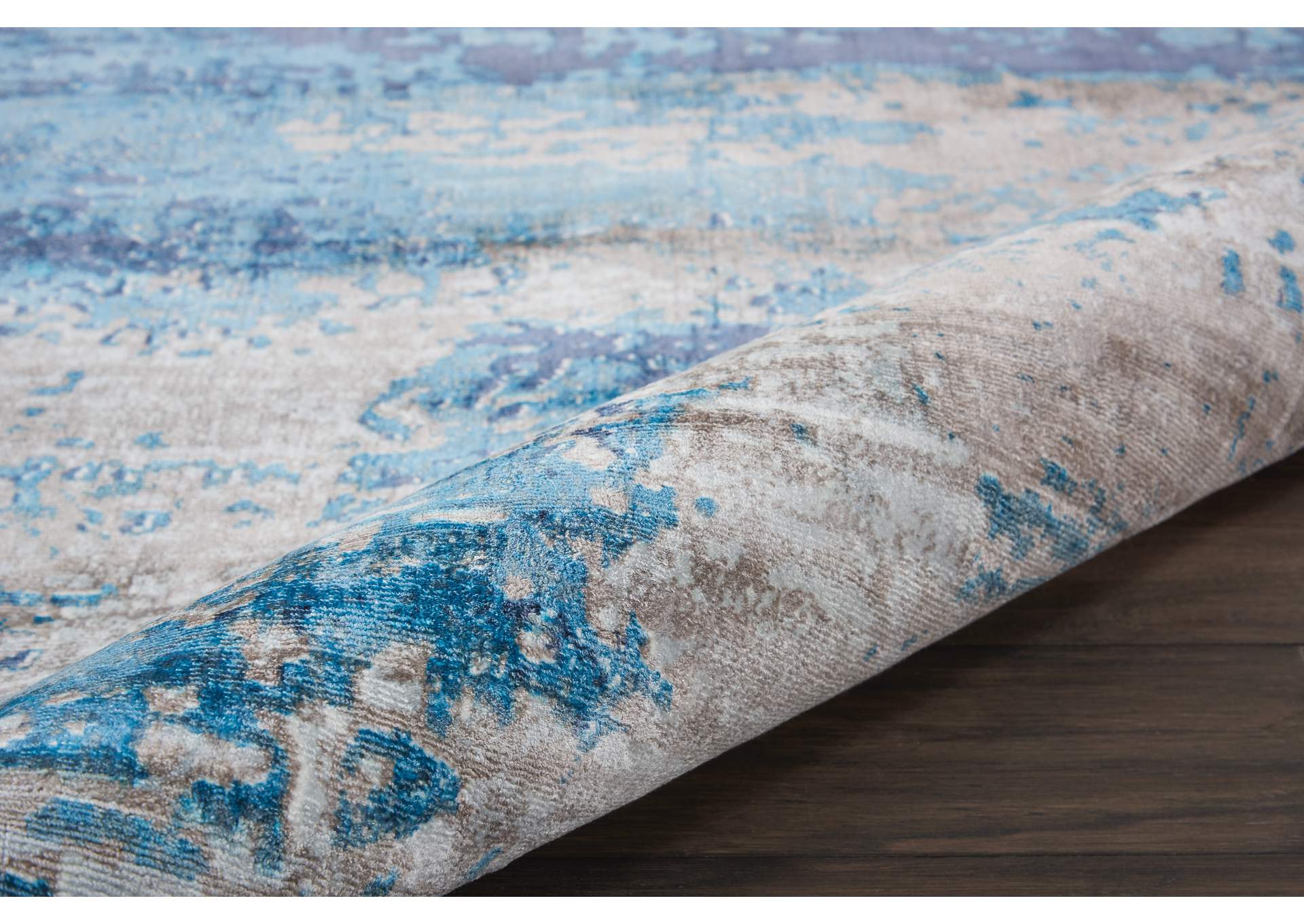 kathy ireland Home Safari Dreams KI374 Blue 9'x12' Oversized Rug,Nourison
