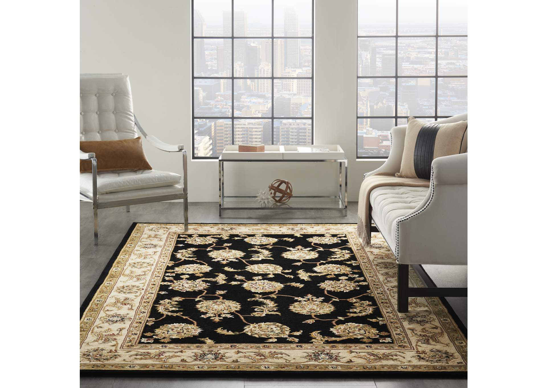 Nourison 2000 4' x 6' Black Area Rug,Nourison