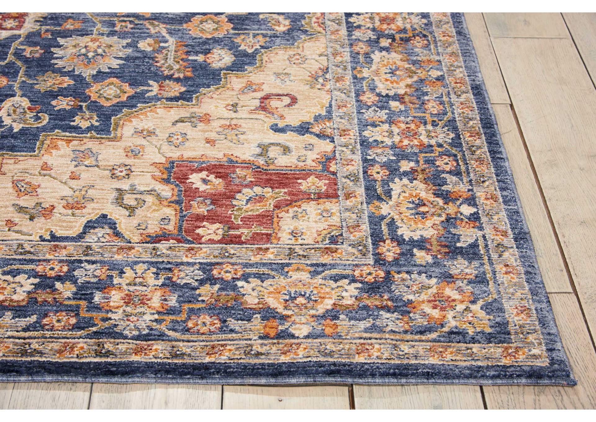 Nourison Lagos LAG01 Blue Multicolor 5'x8' Area Rug,Nourison