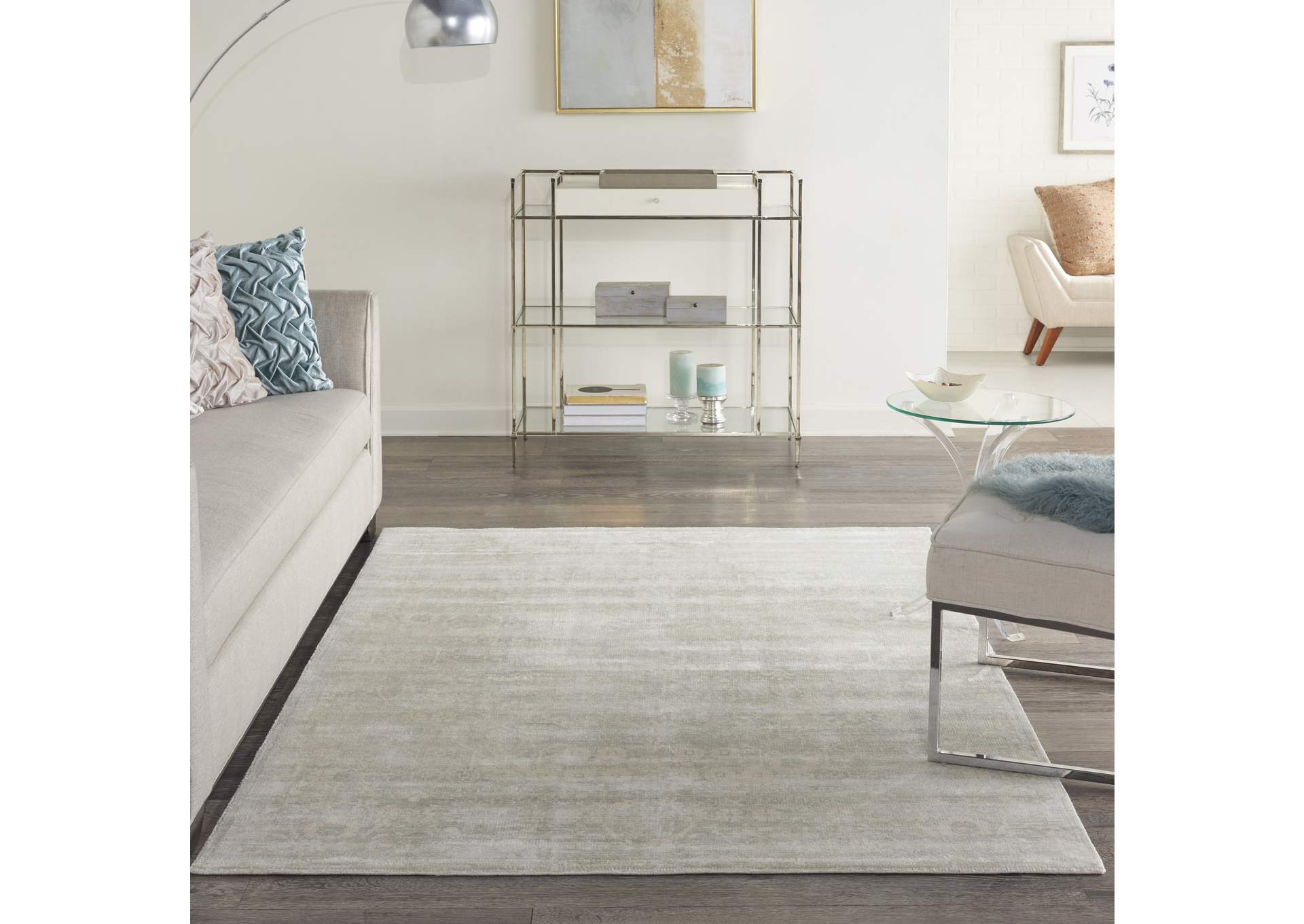 kathy ireland Home Desert Skies DSK02 Silver 4'x6' Area Rug,Nourison