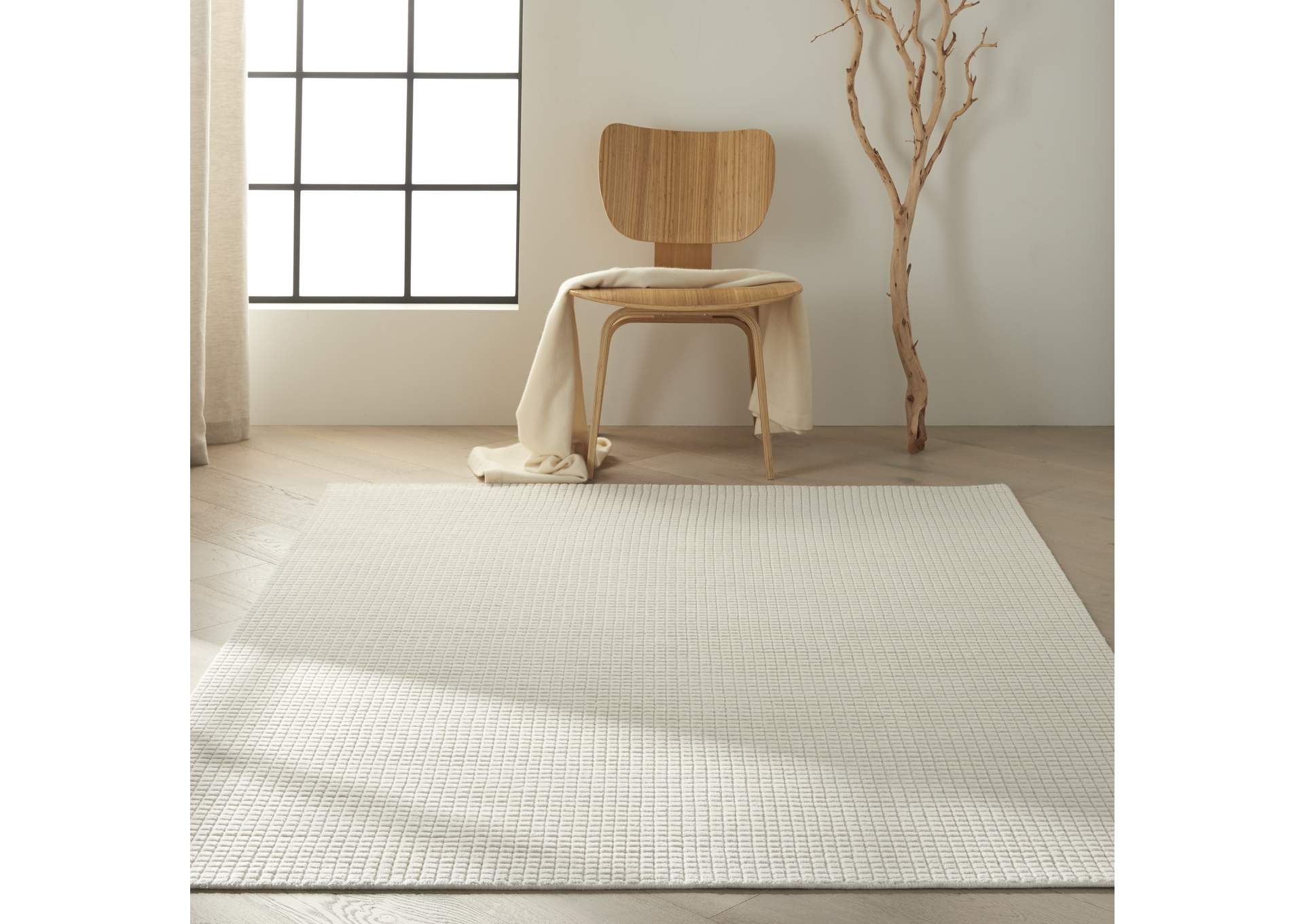 Calvin Klein Pretoria 6' x 8' Ivory Modern Area Rug,Nourison