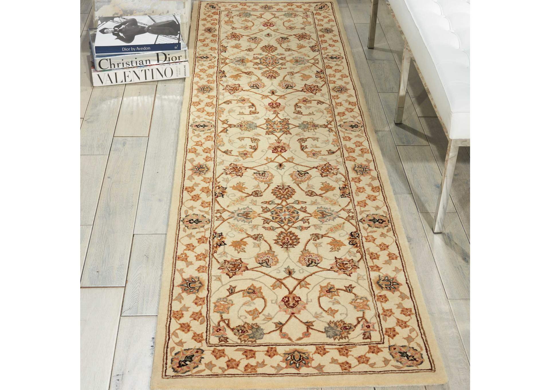 Nourison 2000 2023 Ivory 12' Runner Area Rug,Nourison