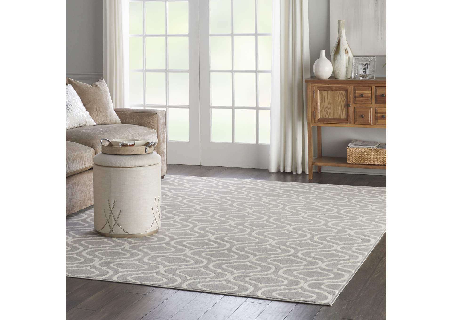 Nourison Jubilant 9'x12' Grey Area Rug,Nourison