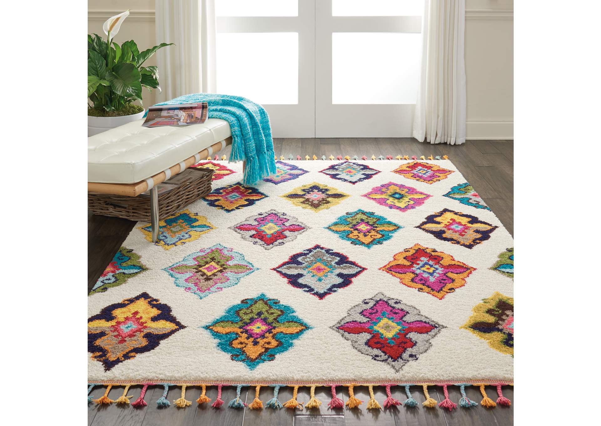 Nourison Nomad NMD06 Multicolor 4'x6' Boho Area Rug,Nourison