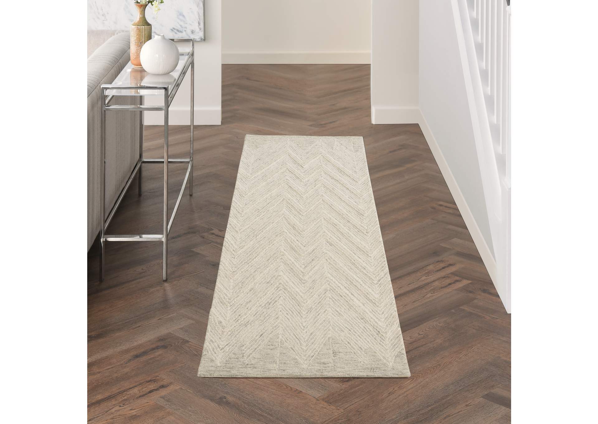 Nourison Interlock 8' Runner Area Rug,Nourison