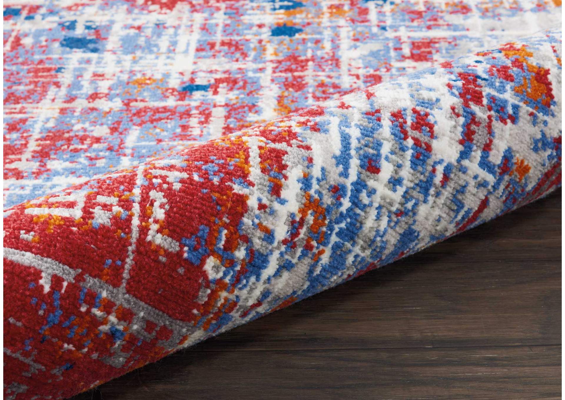 Nourison Twilight TWI25 Red and Blue 6'x8' Area Rug,Nourison