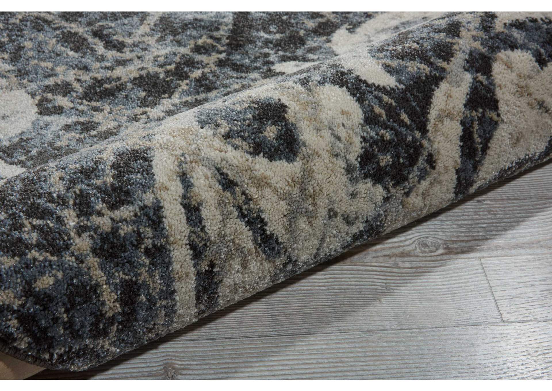 Nourison Maxell MAE10 Grey 8' Runner Hallway Rug,Nourison