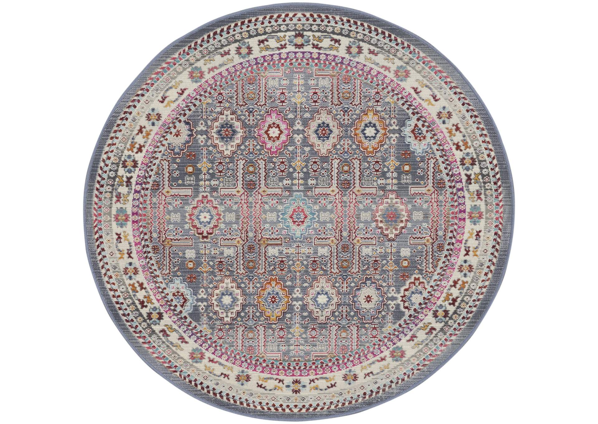 Nourison Vintage Kashan 4' Round Area Rug,Nourison