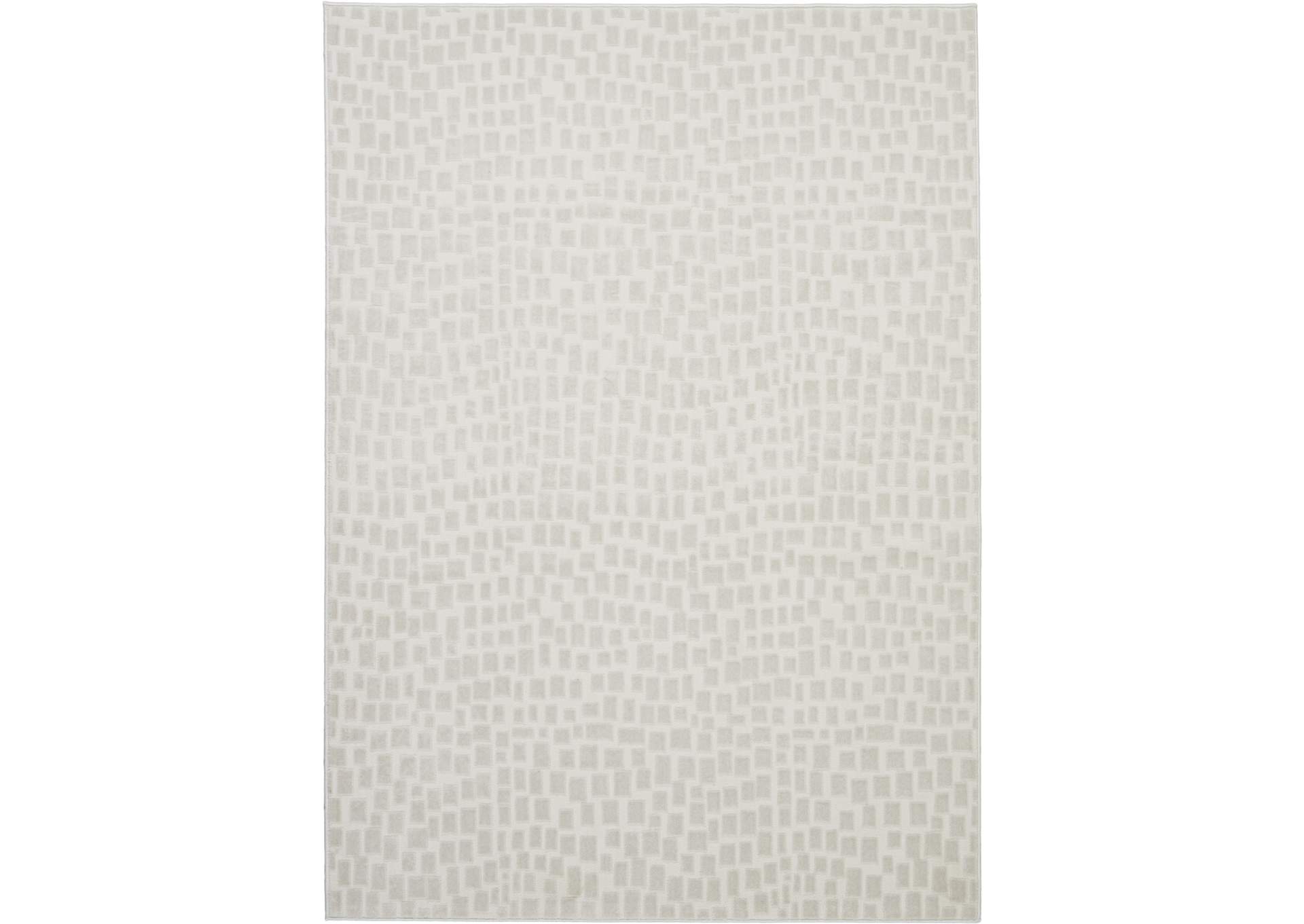 Nourison Urban Chic URC03 White 4'x6' Mid-century Area Rug,Nourison