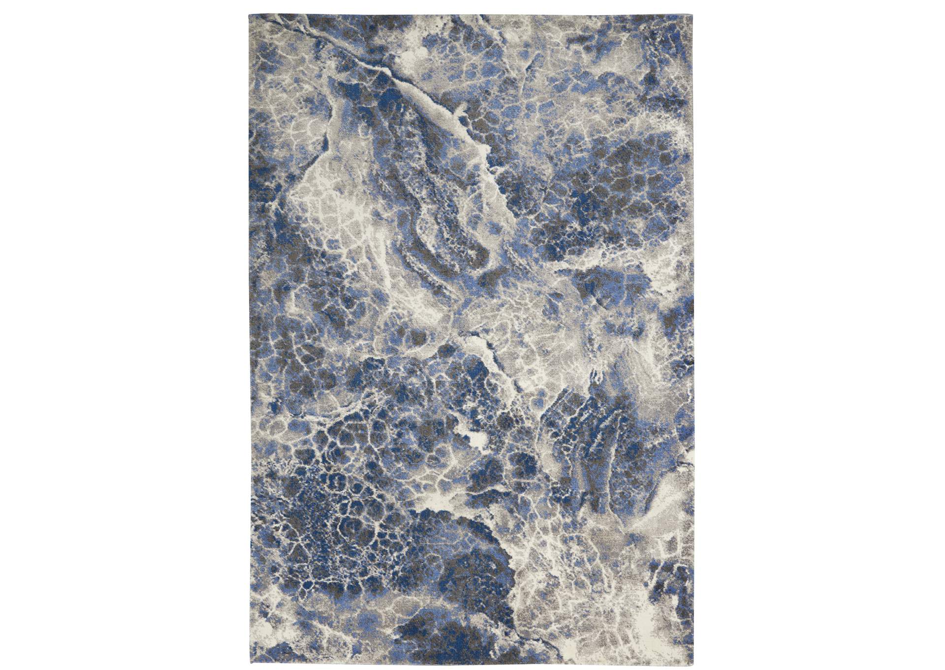 Calvin Klein Gradient 6' x 8' Blue and Grey Artistic Area Rug,Nourison