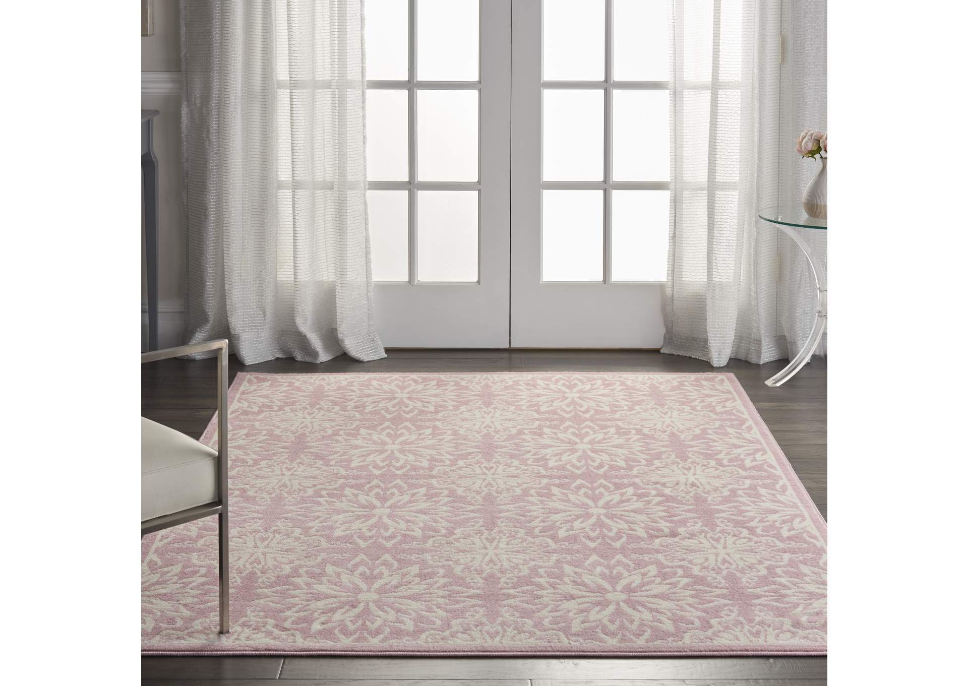 Nourison Jubilant JUB06 Pink 4'x6' Beach Area Rug,Nourison