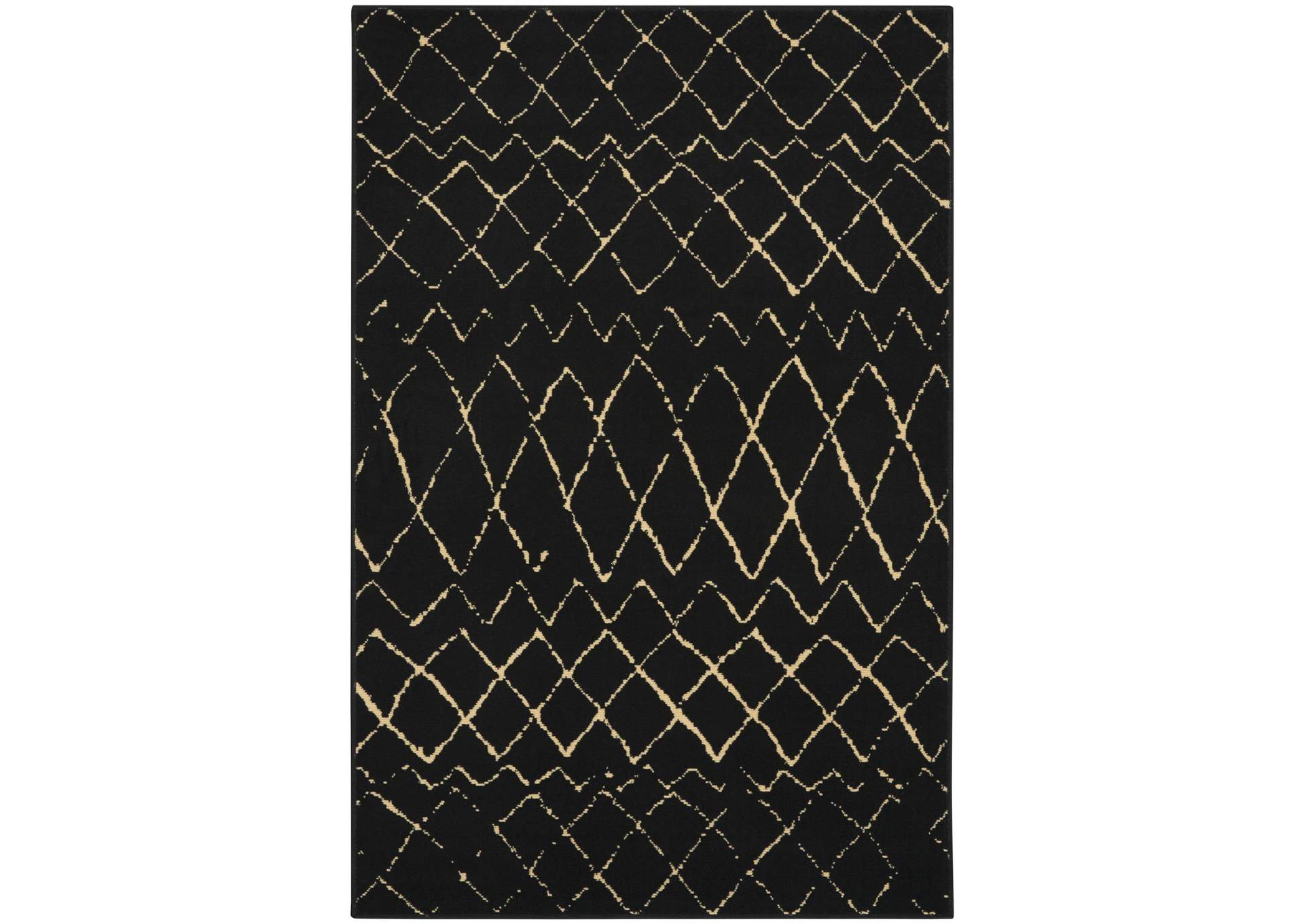 Nourison Grafix GRF04 Black 3'x5' Area Rug,Nourison