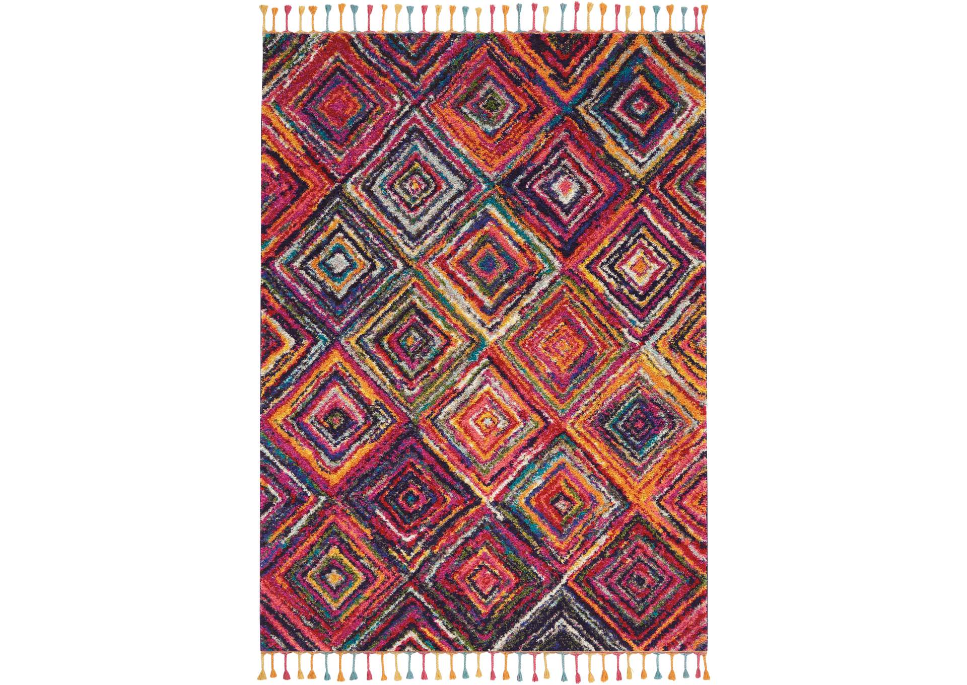 Nourison Nomad NMD01 Red 5'x8' Tribal Area Rug,Nourison
