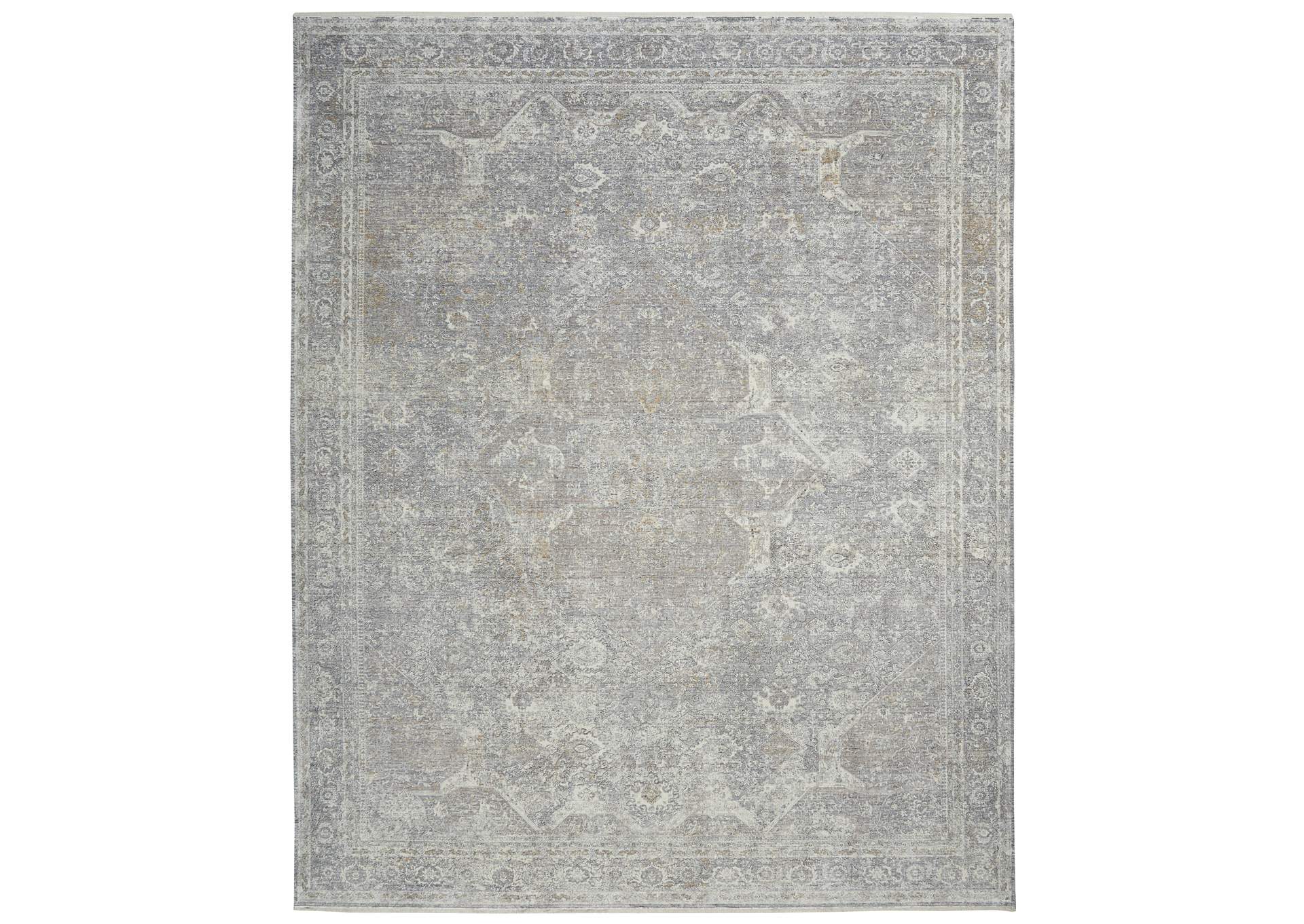 Nourison Starry Nights 10' x 13' Grey and Ivory Vintage Area Rug,Nourison