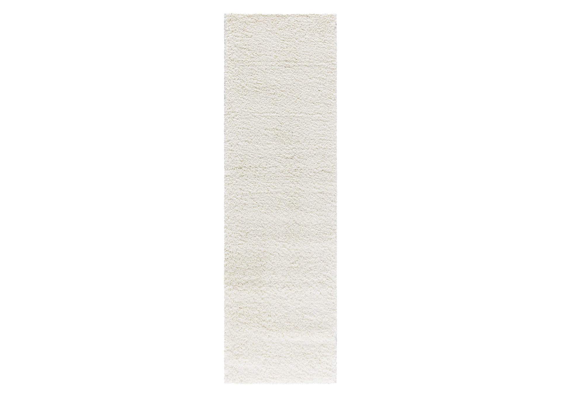 Nourison Malibu Shag MSG01 White 8' Runner Hallway Rug,Nourison